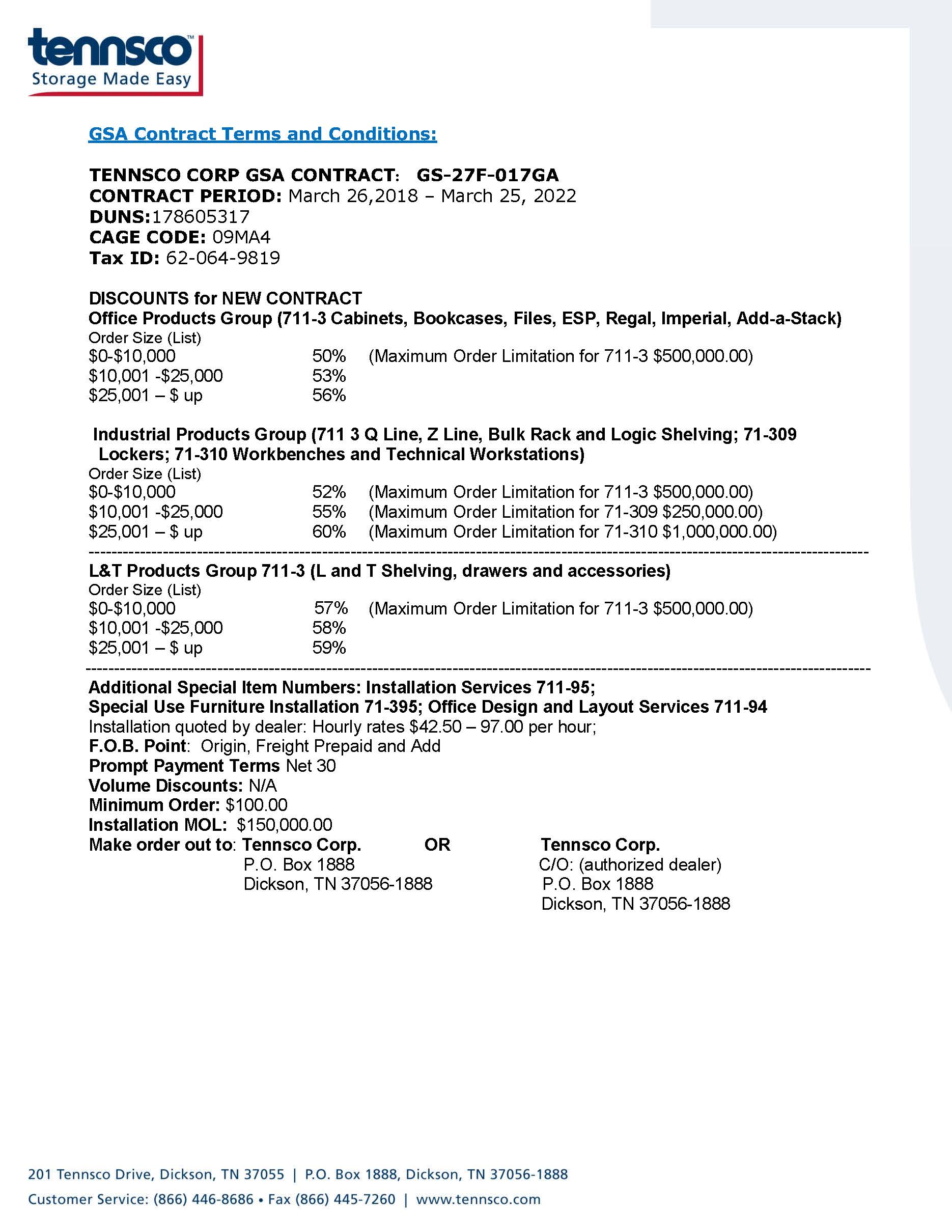 tennsco storage made easy gsa contract easy contract