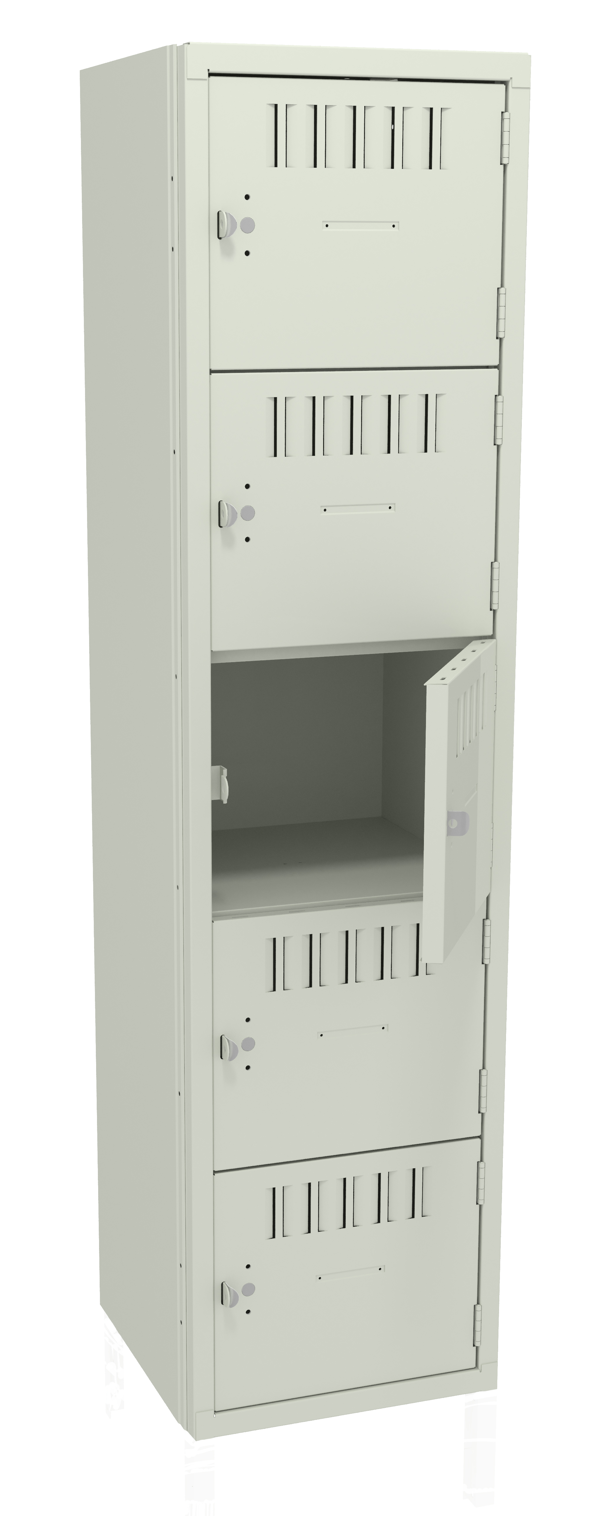 Tennsco 5 High Box Locker – One Wide, No Legs (Assembled)