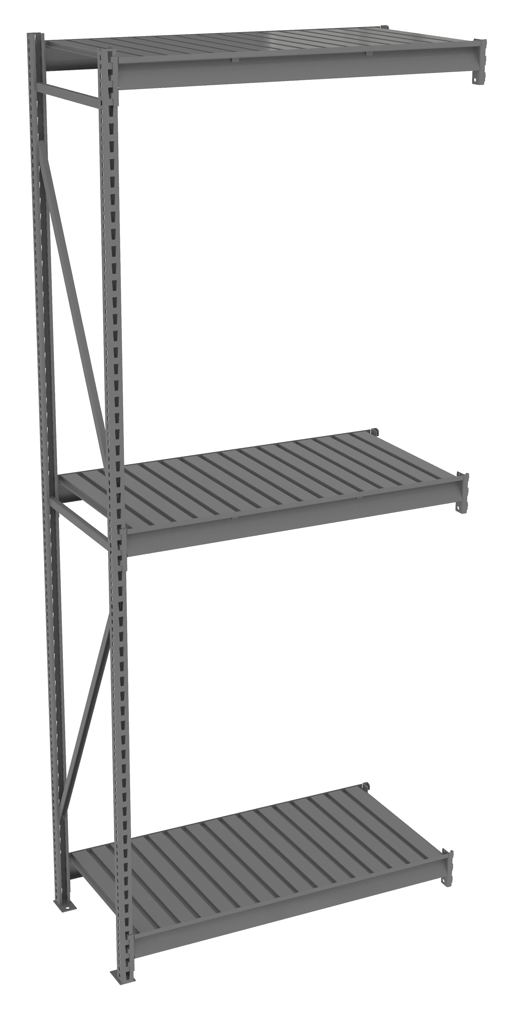 Tennsco Bulk Storage Rack Adder Unit With Corrugated Decking