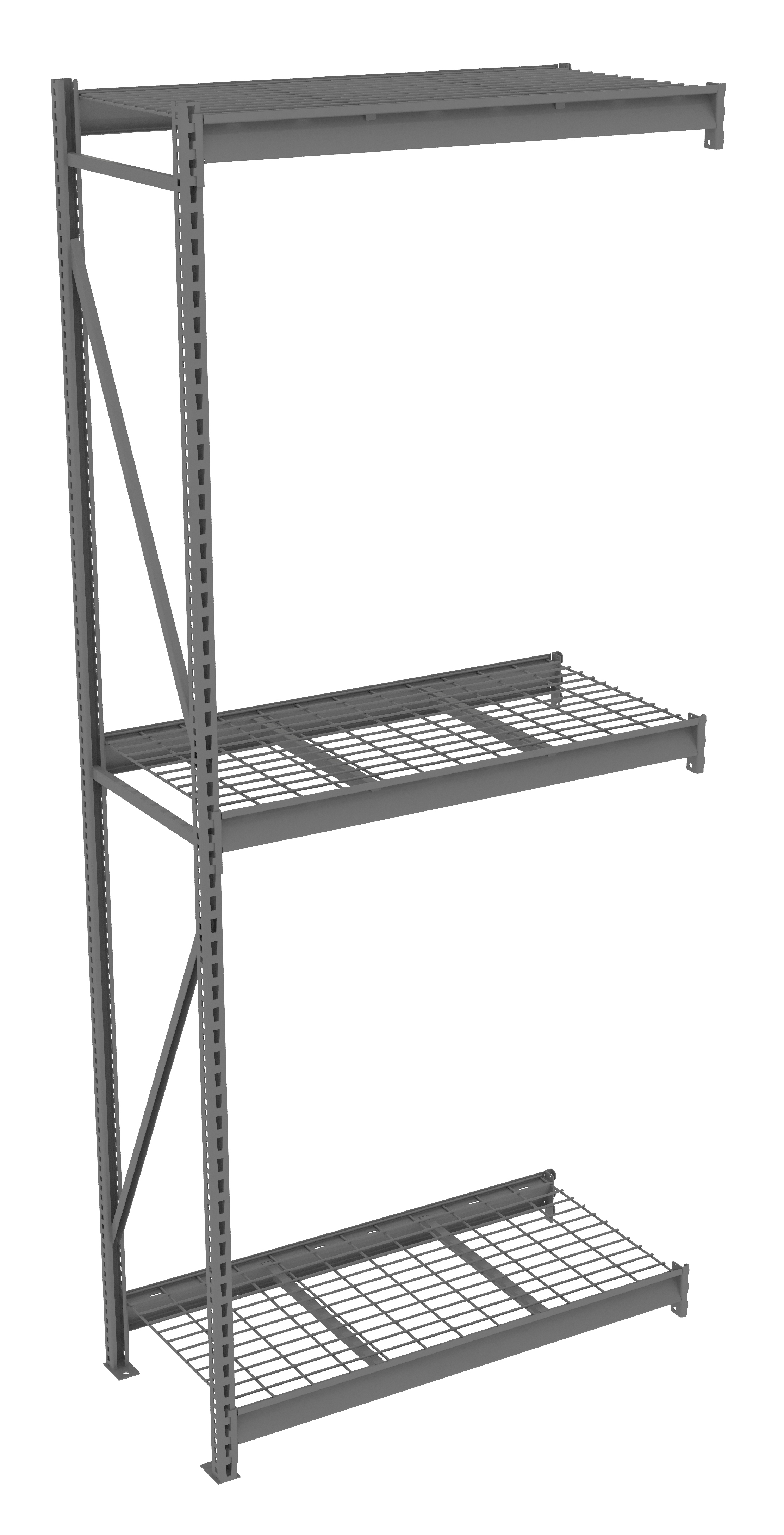 Tennsco Bulk Storage Rack Adder Unit With Wire Decking
