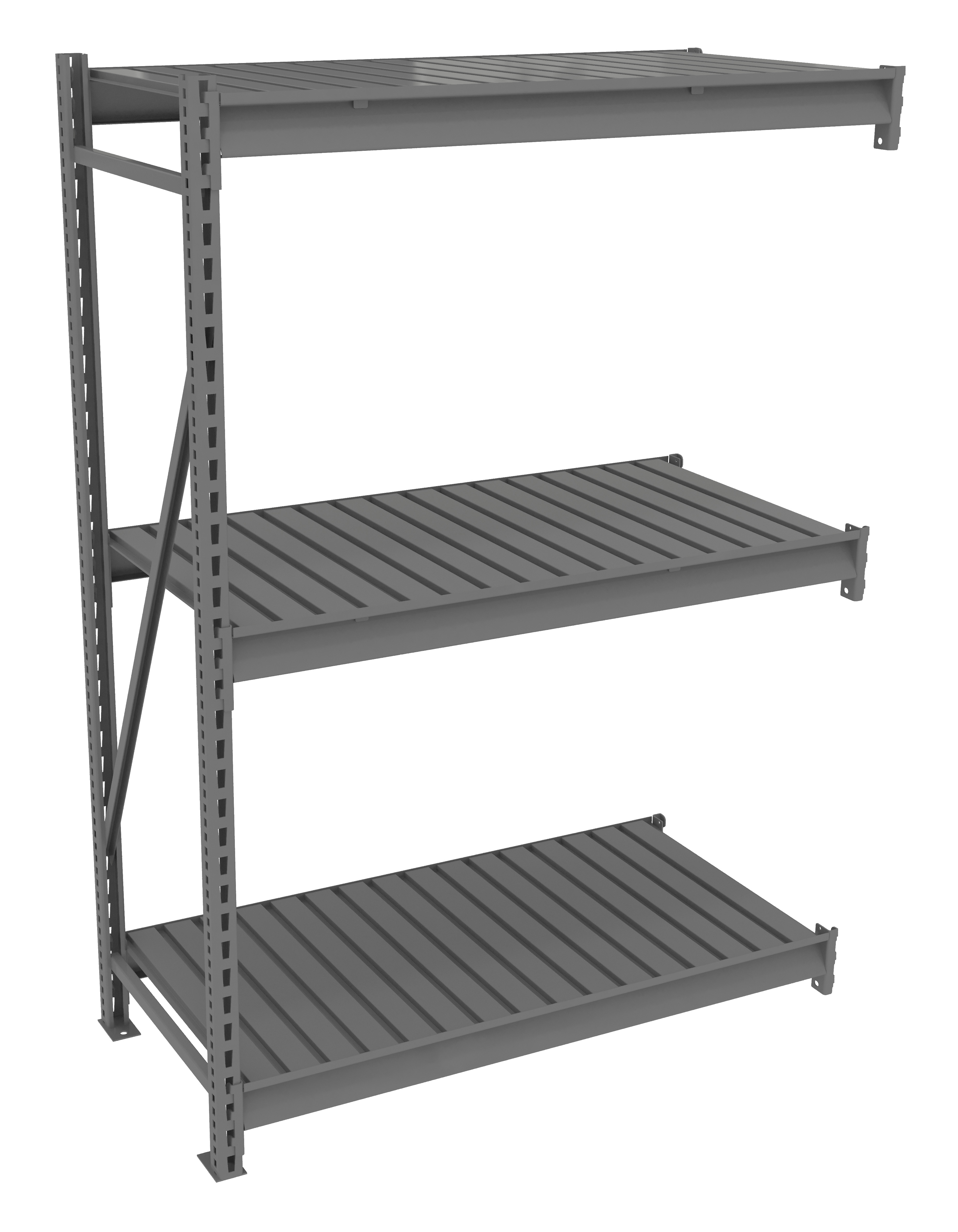 Tennsco Bulk Storage Rack Adder Unit With Corrugated Decking