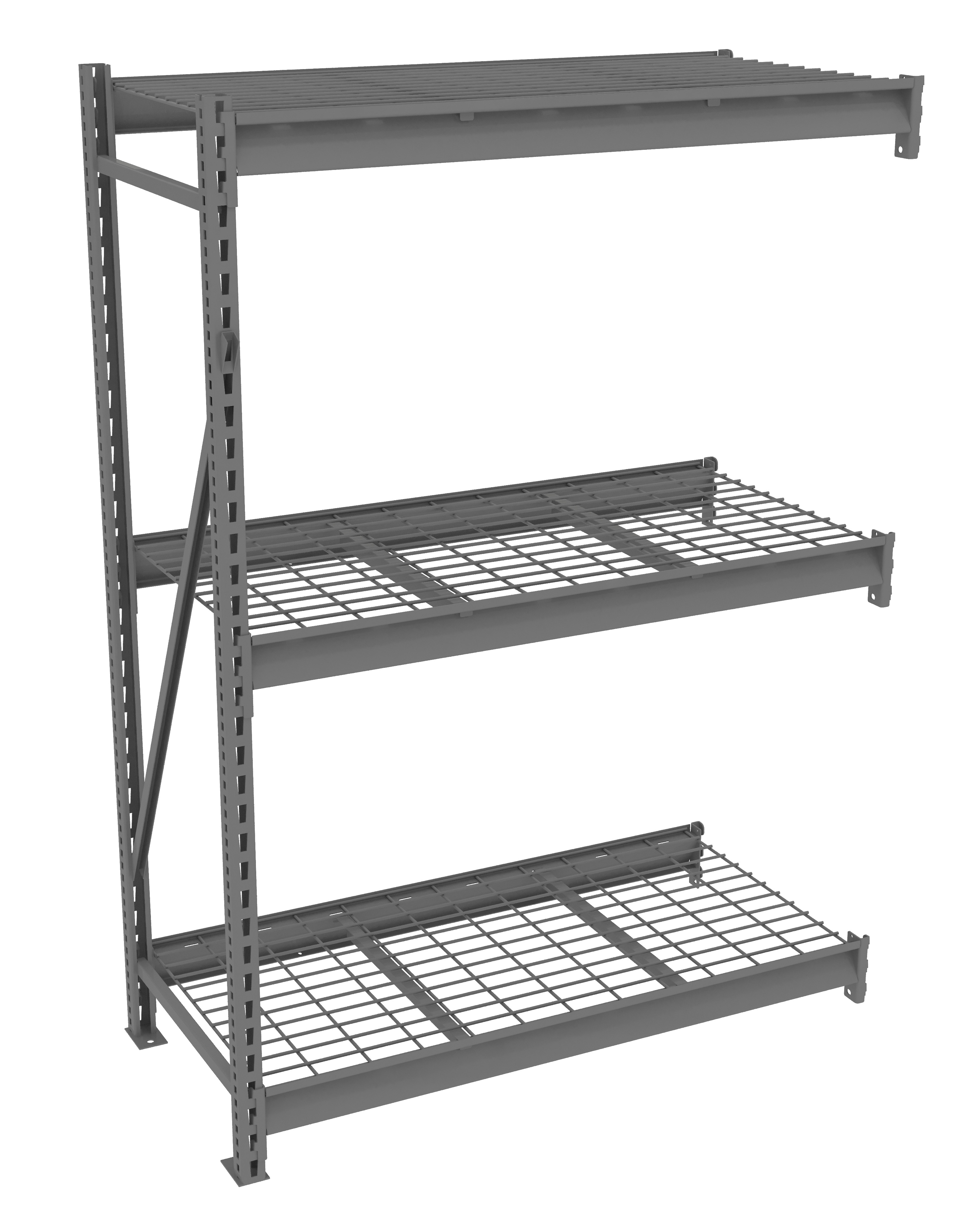 Tennsco Bulk Storage Rack Adder Unit With Wire Decking