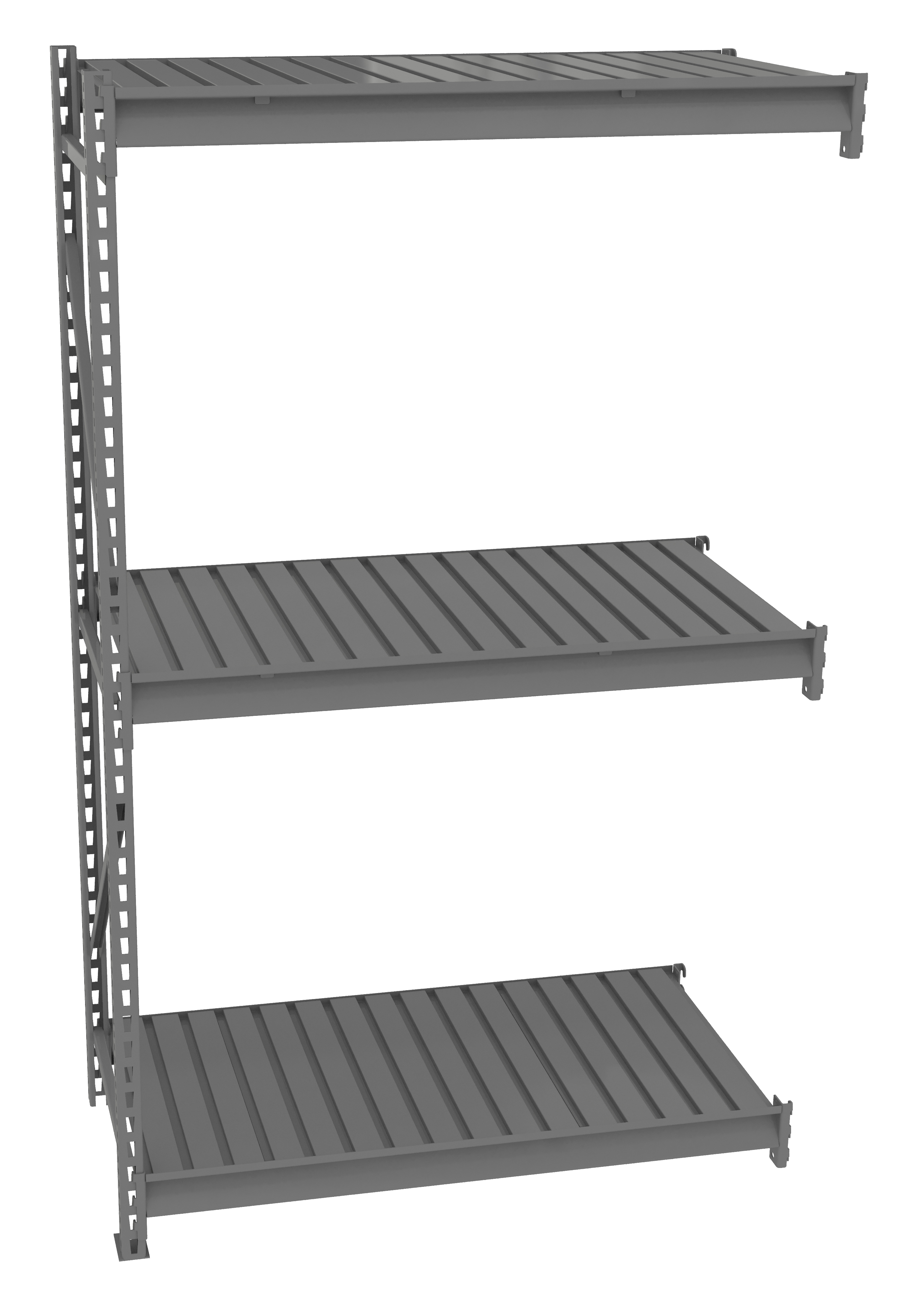 Tennsco Bulk Storage Rack Adder Unit With Corrugated Decking