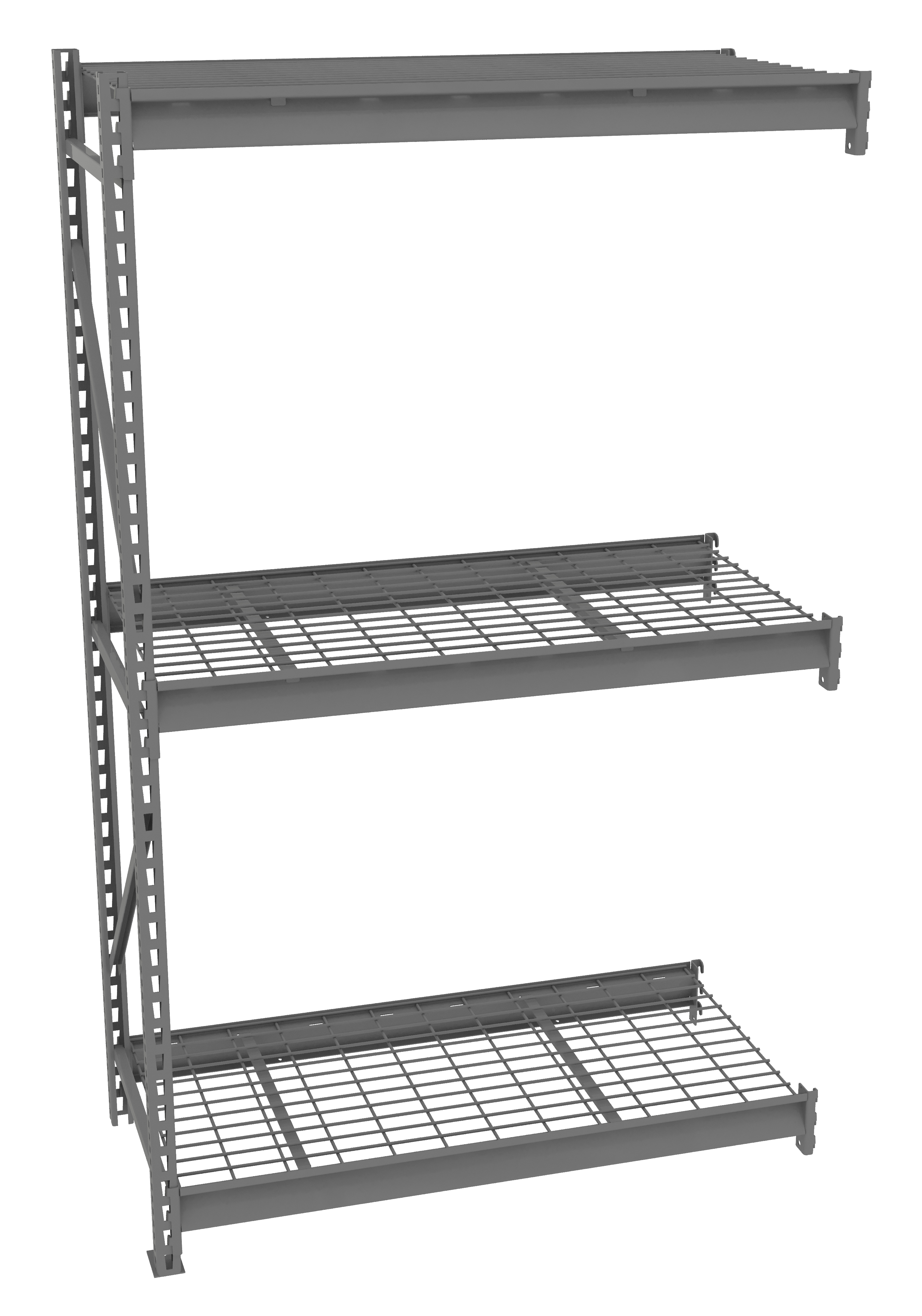 Tennsco Bulk Storage Rack Adder Unit With Wire Decking