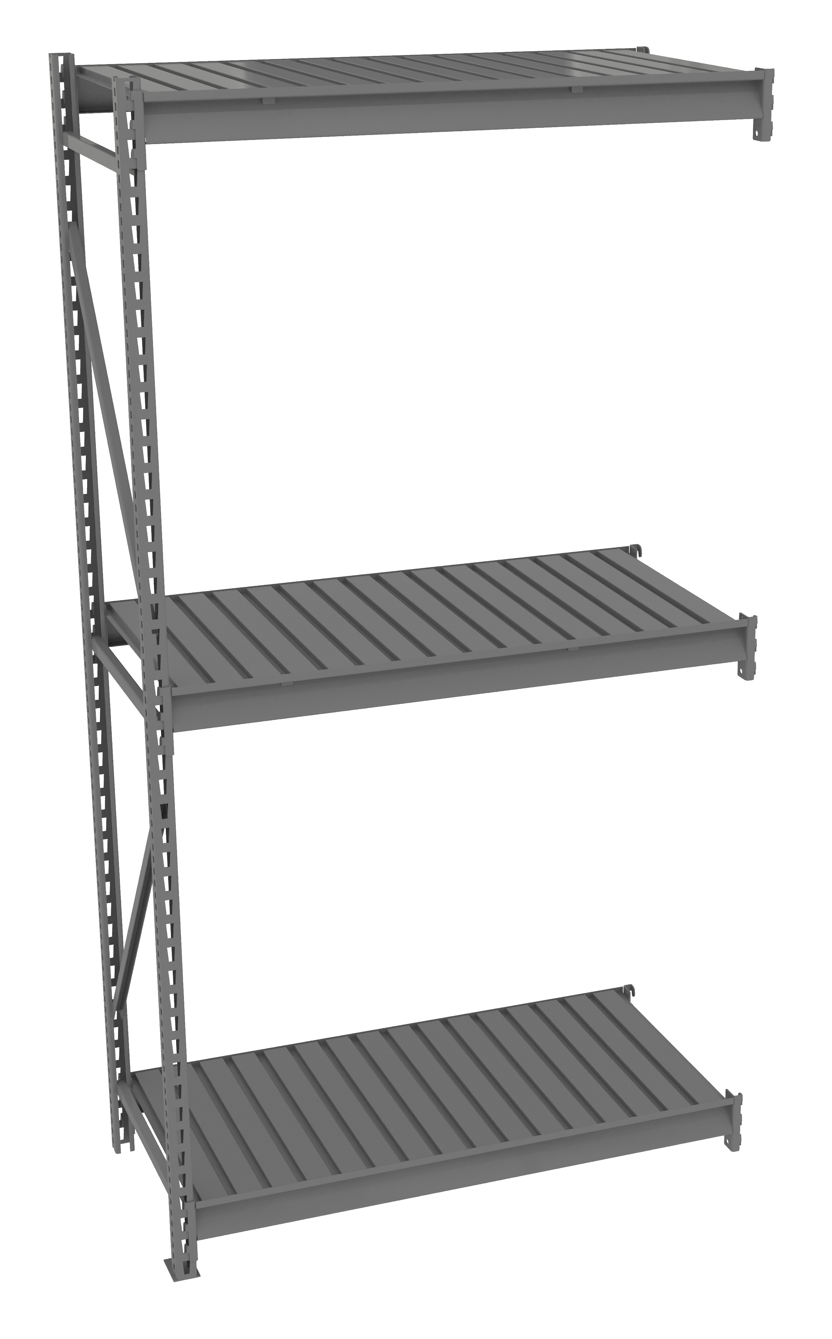 Tennsco Bulk Storage Rack Adder Unit With Corrugated Decking