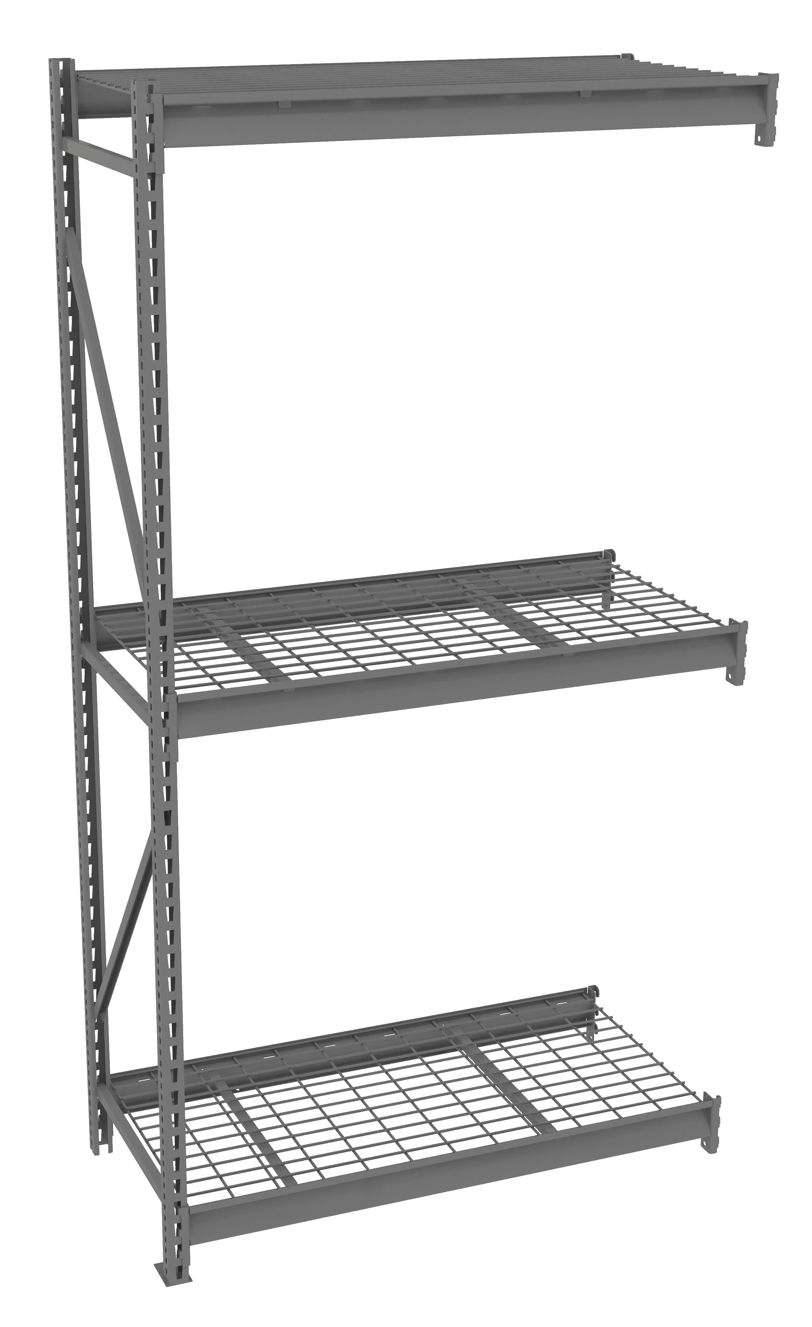 Tennsco Bulk Storage Rack Adder Unit With Wire Decking