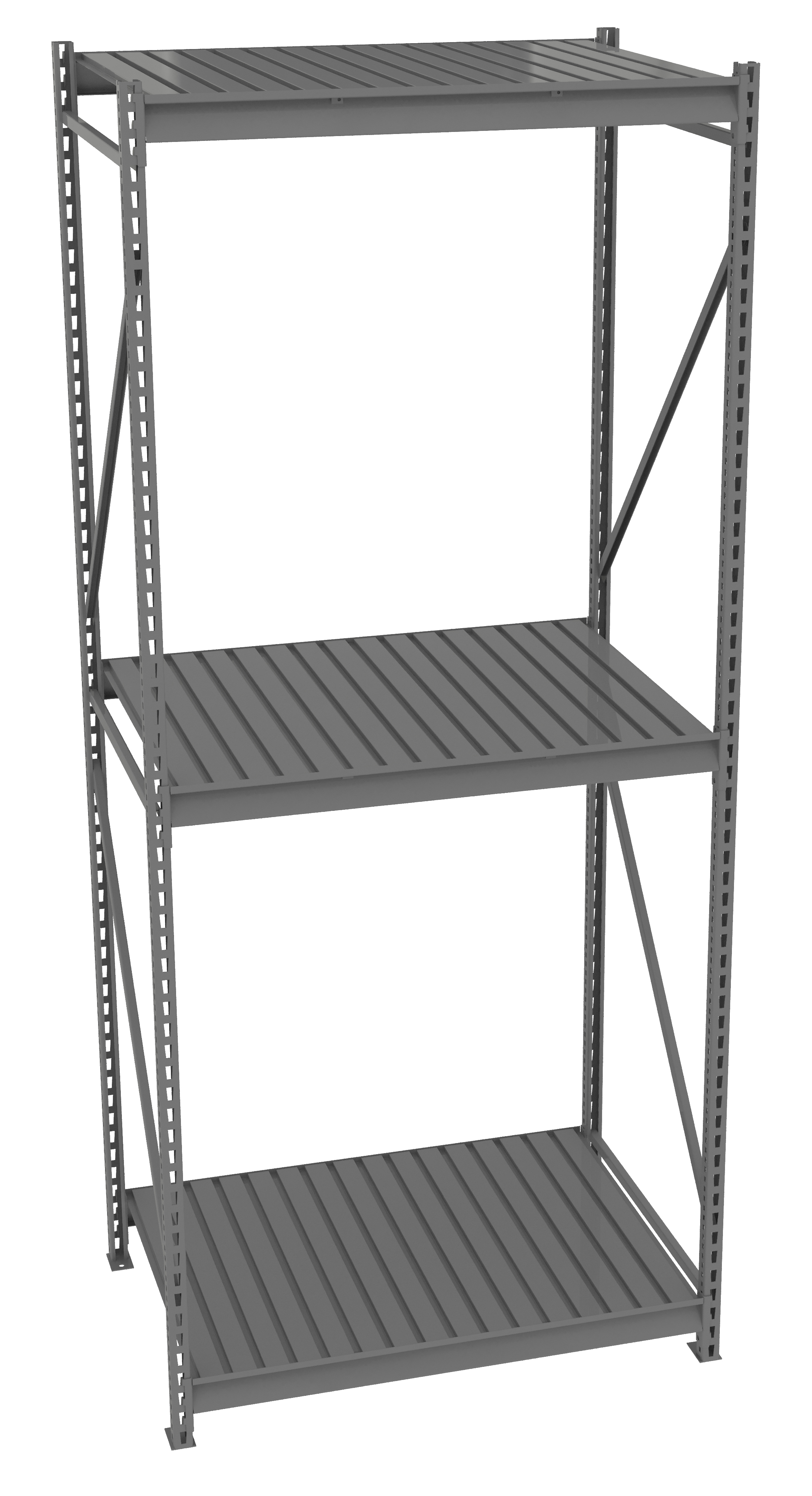 Tennsco Bulk Storage Rack Starter Unit With Corrugated Decking