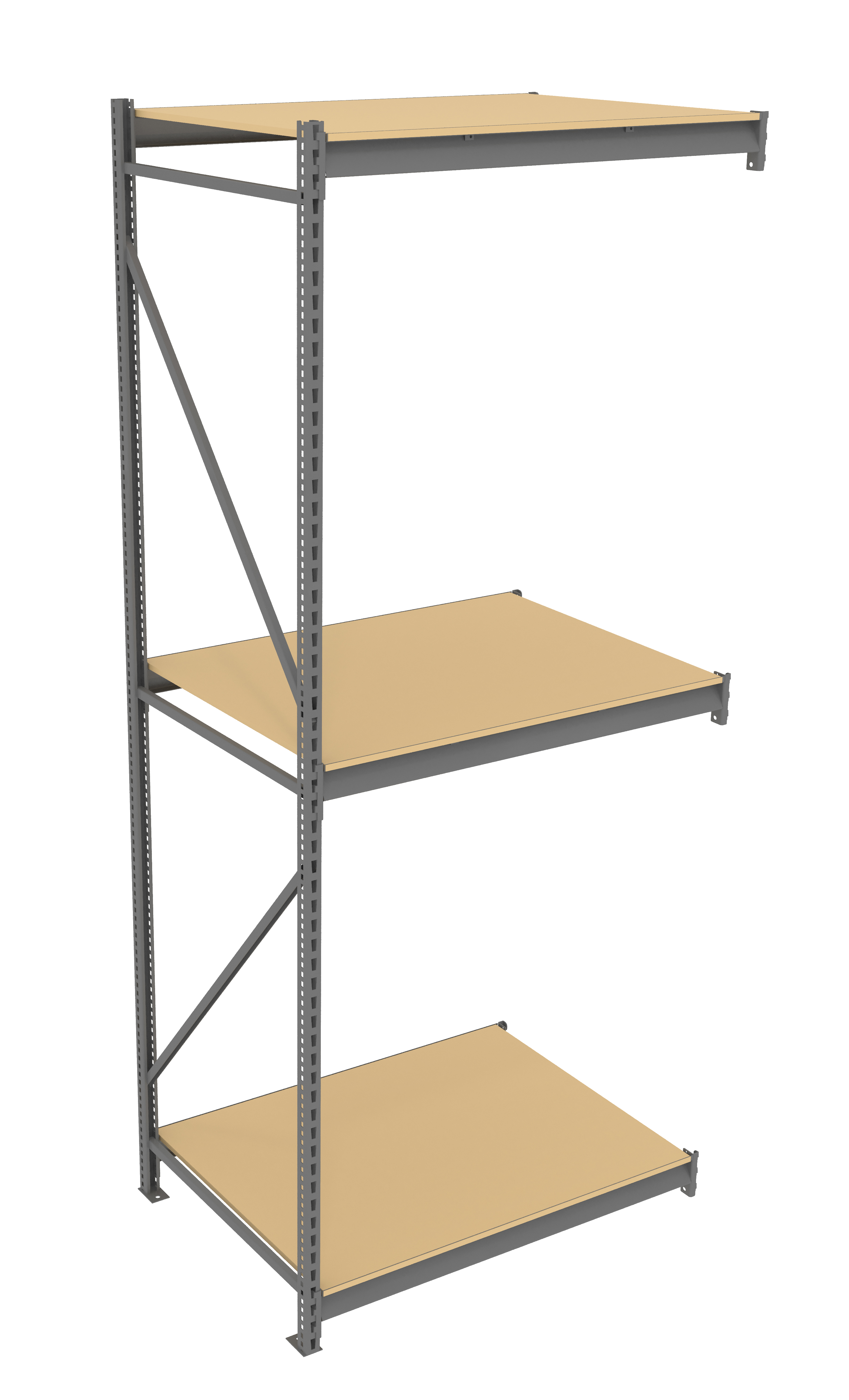 Tennsco Bulk Storage Rack Adder Unit With Particleboard Decking