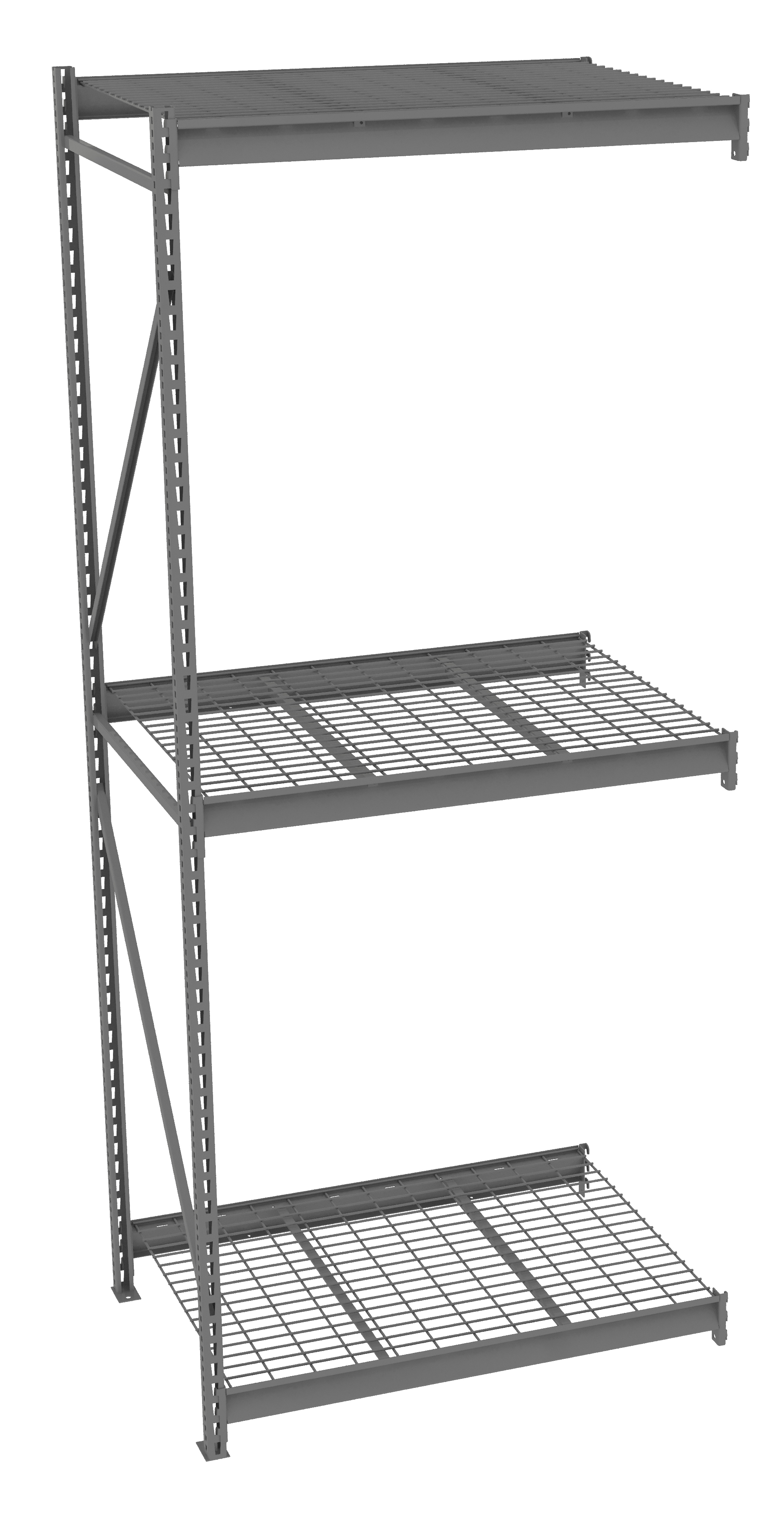 Tennsco Bulk Storage Rack Adder Unit With Wire Decking