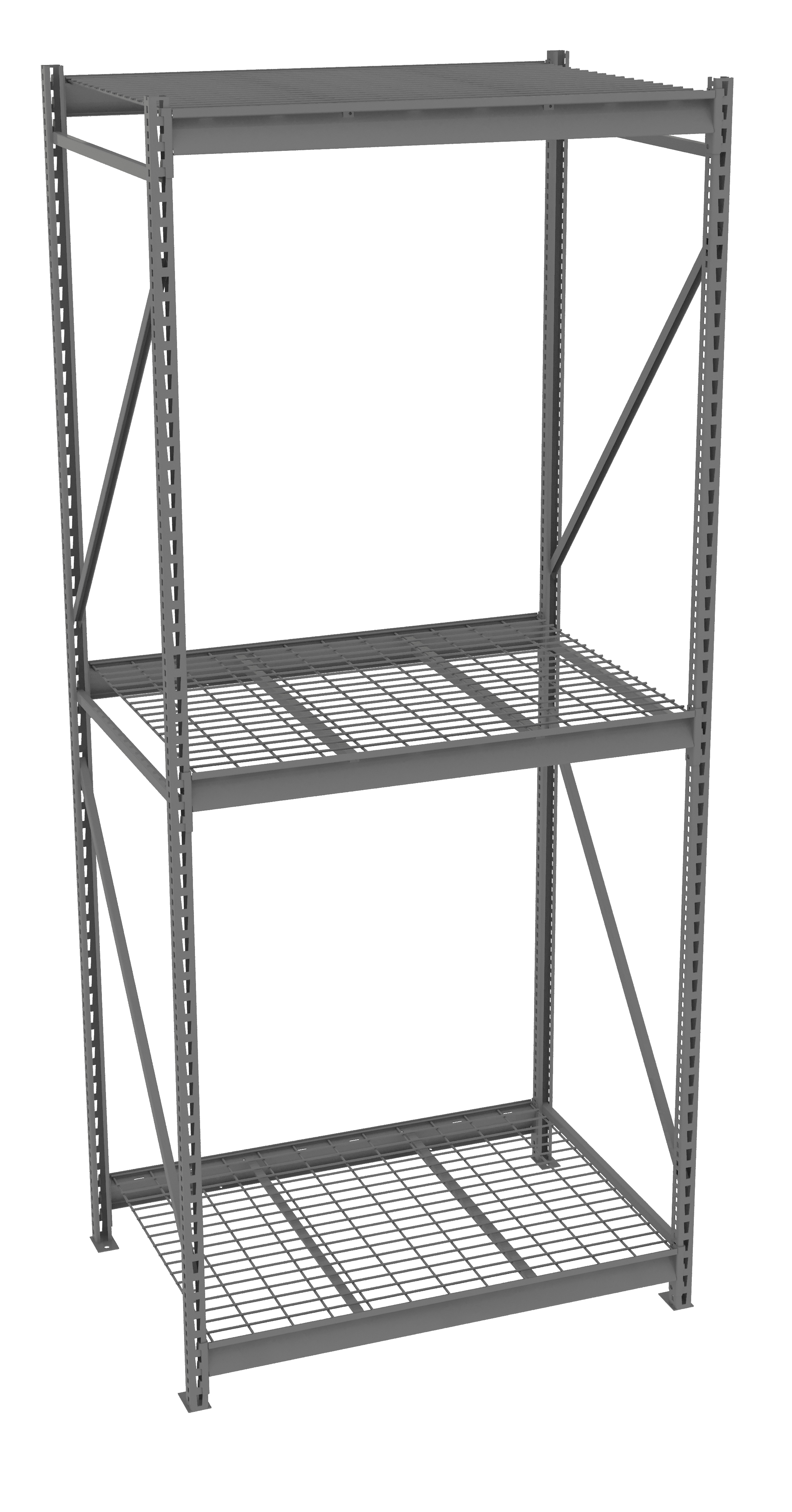 Tennsco Bulk Storage Rack Starter Unit With Wire Decking