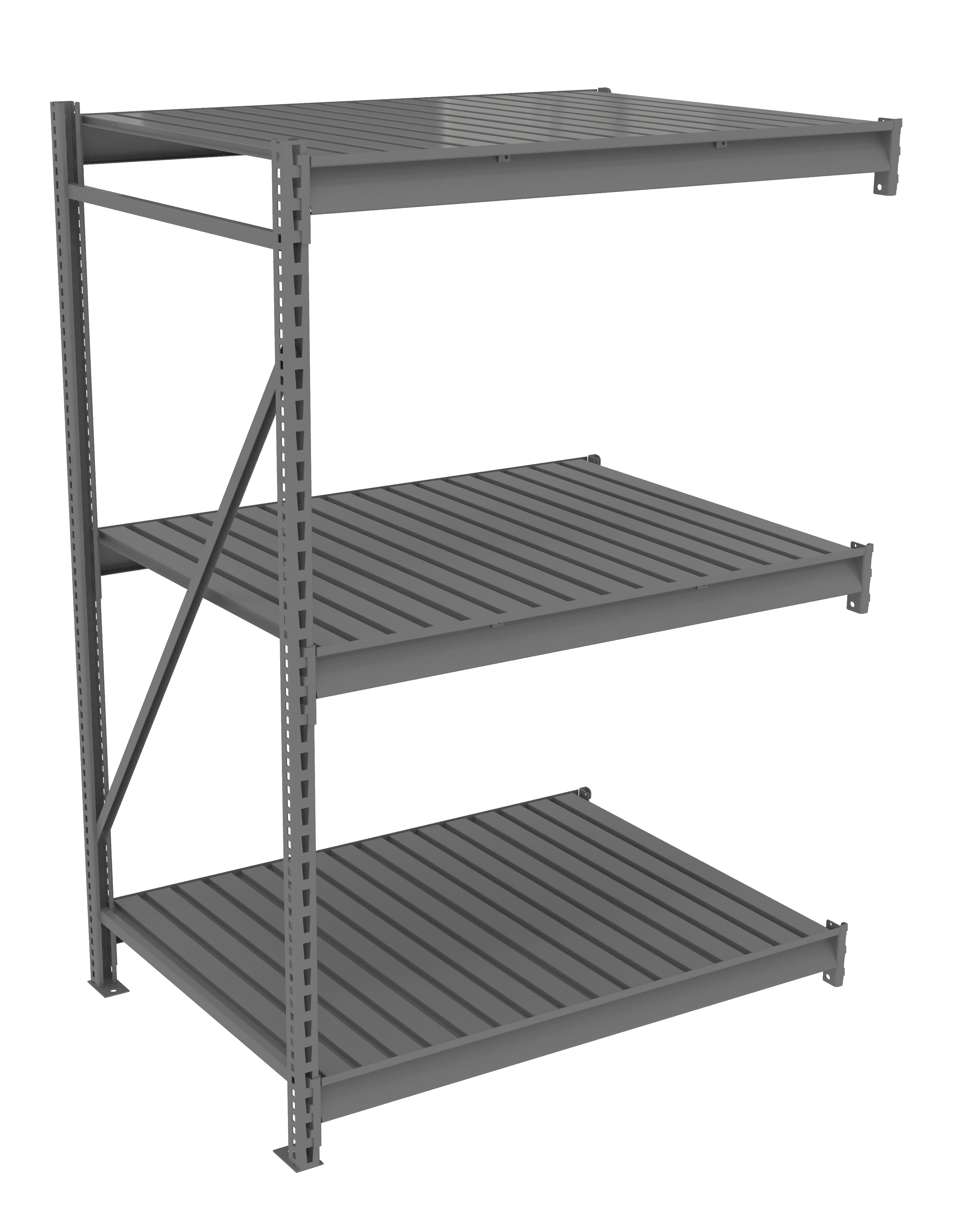 Tennsco Bulk Storage Rack Adder Unit With Corrugated Decking