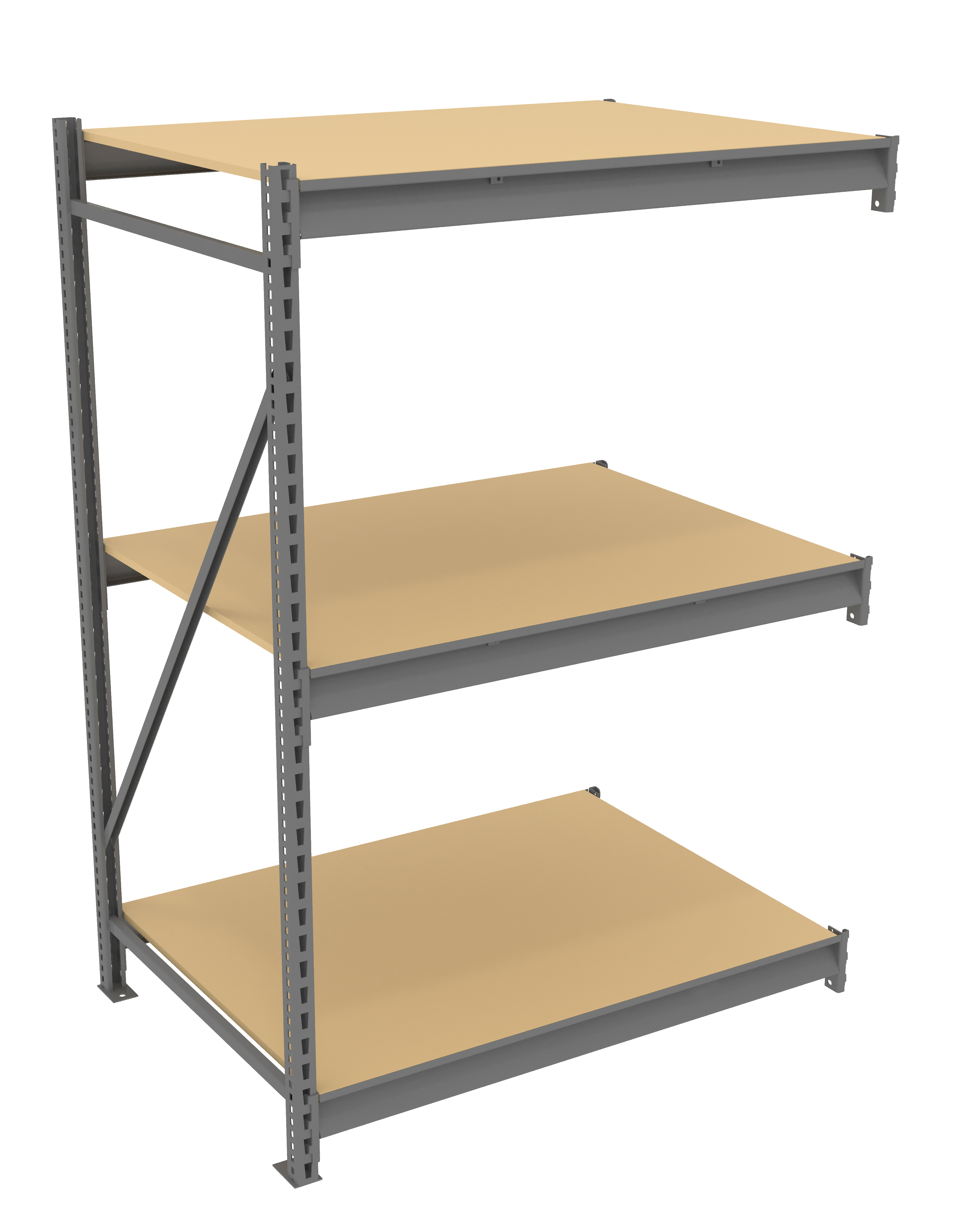 Tennsco Bulk Storage Rack Adder Unit With Particleboard Decking