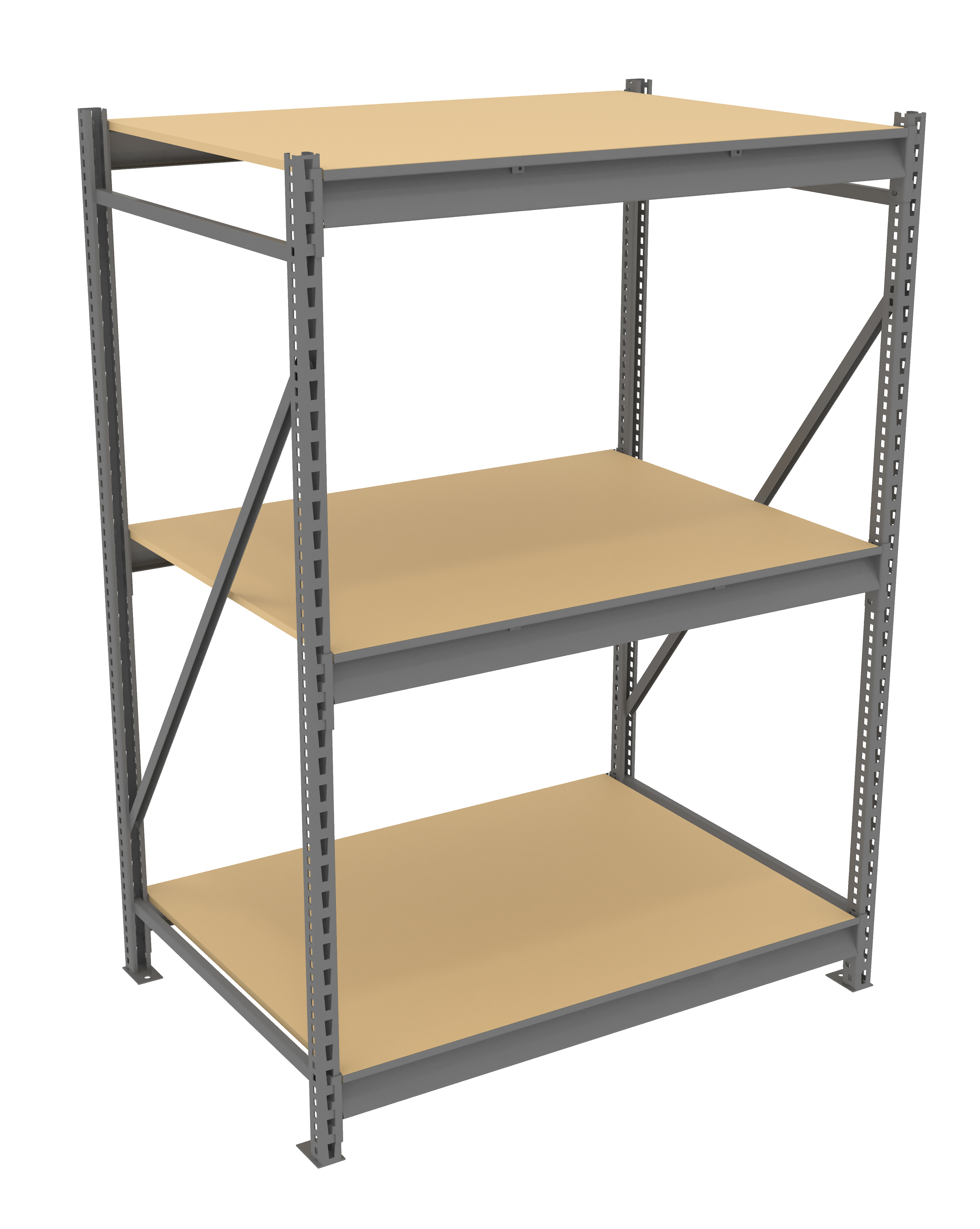 Tennsco Bulk Storage Rack Starter Unit With Particleboard Decking