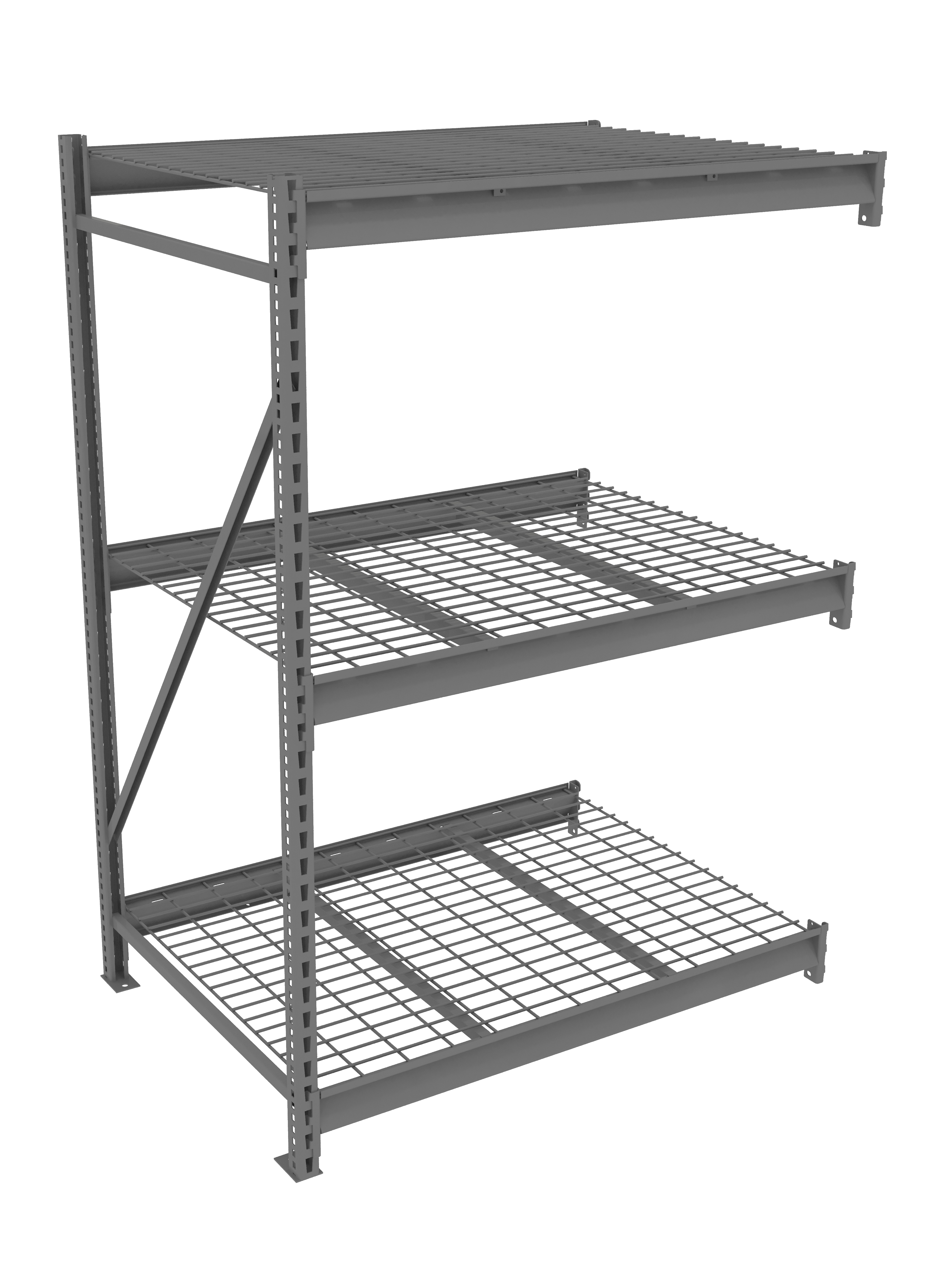 Tennsco Bulk Storage Rack Adder Unit With Wire Decking