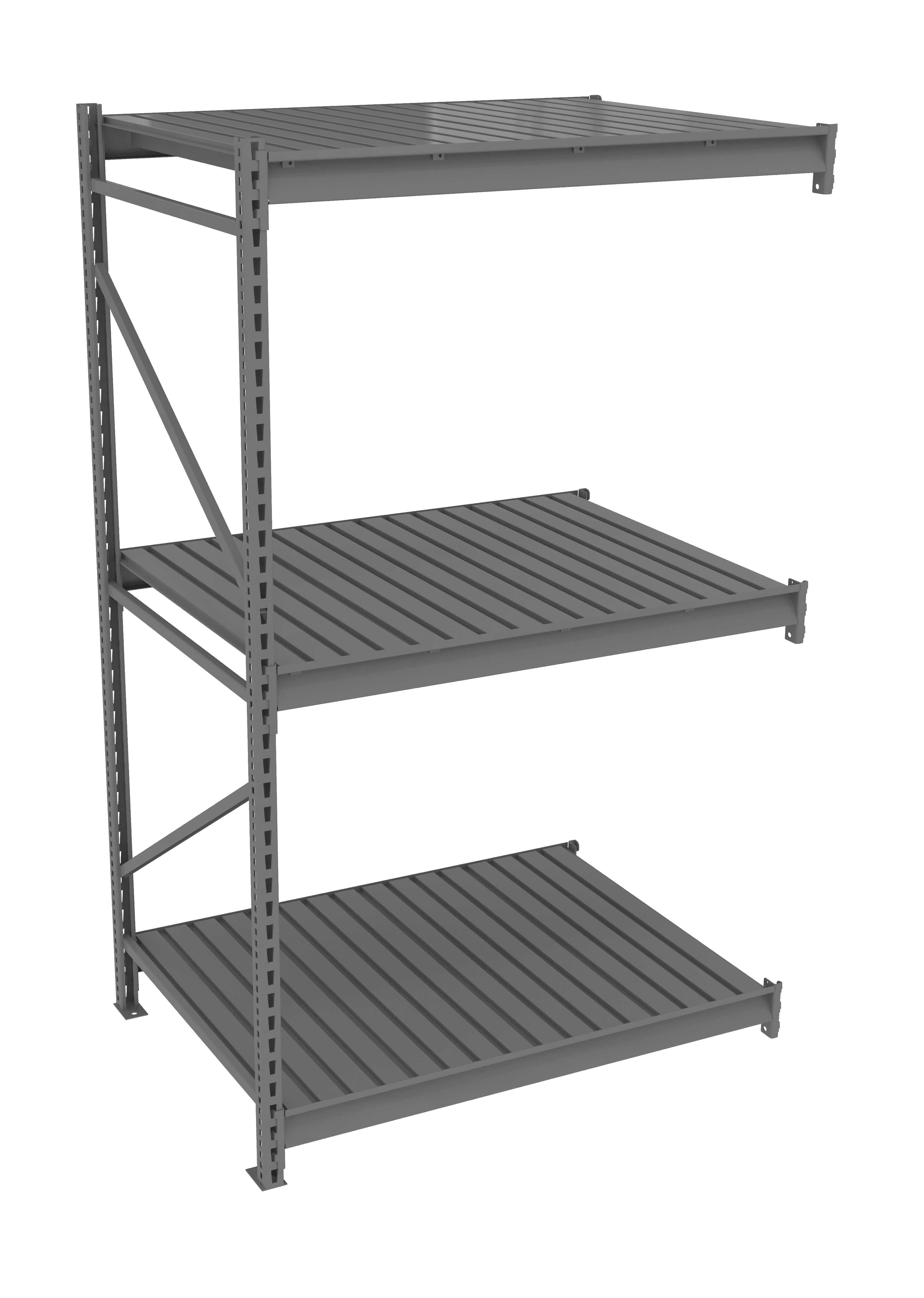 Tennsco Bulk Storage Rack Adder Unit With Corrugated Decking