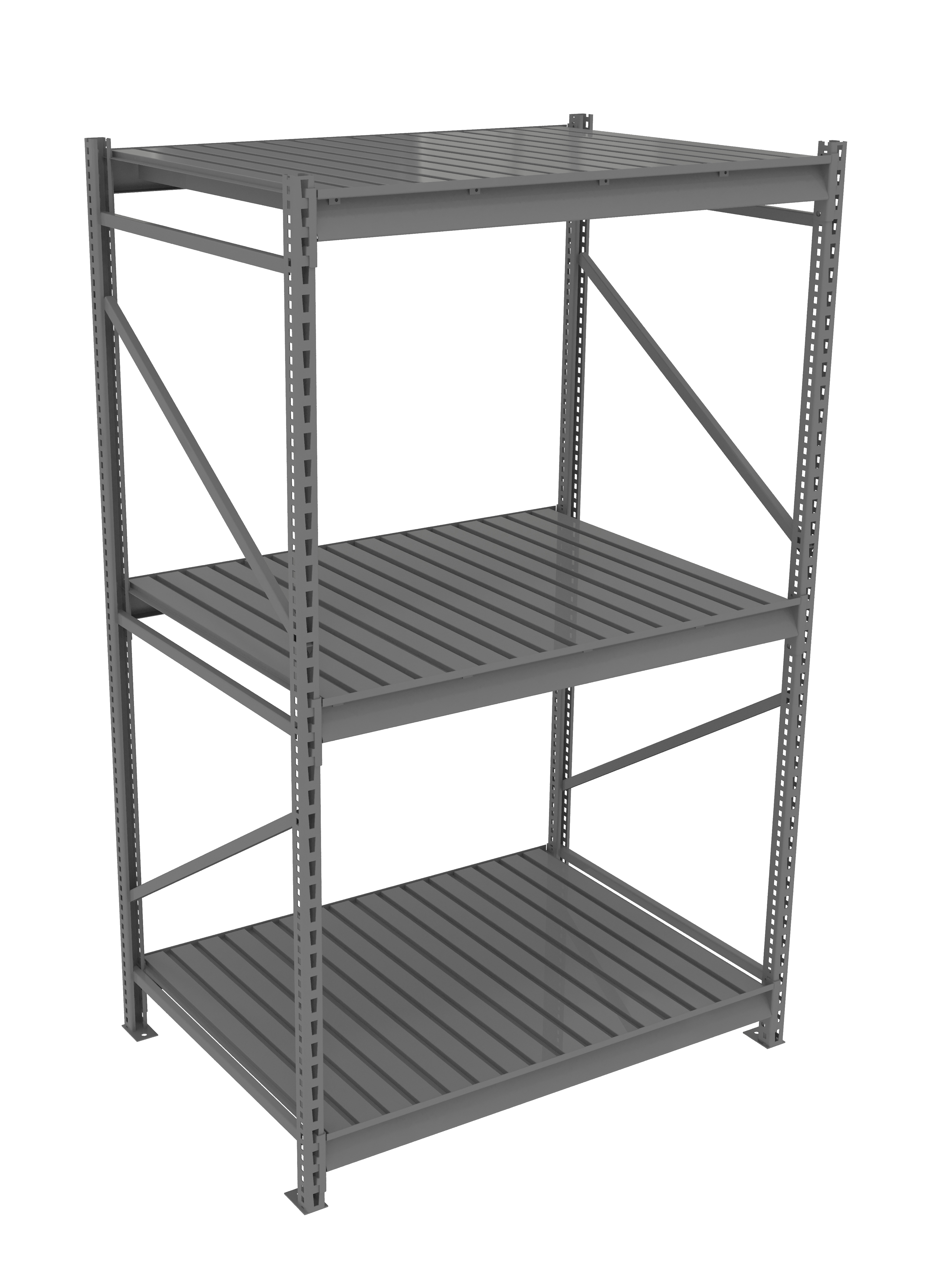 Tennsco Bulk Storage Rack Starter Unit With Corrugated Decking