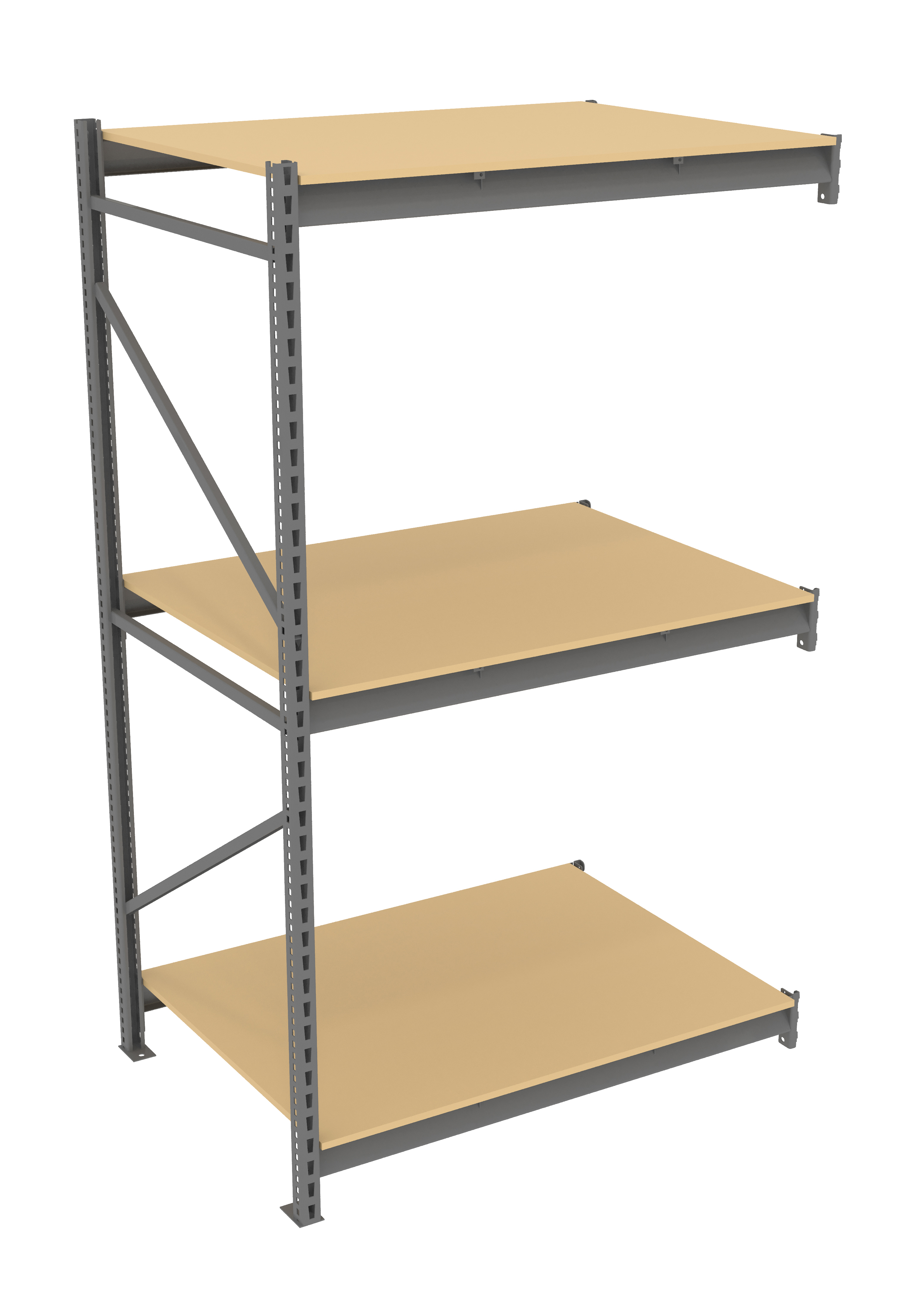 Tennsco Bulk Storage Rack Adder Unit With Particleboard Decking