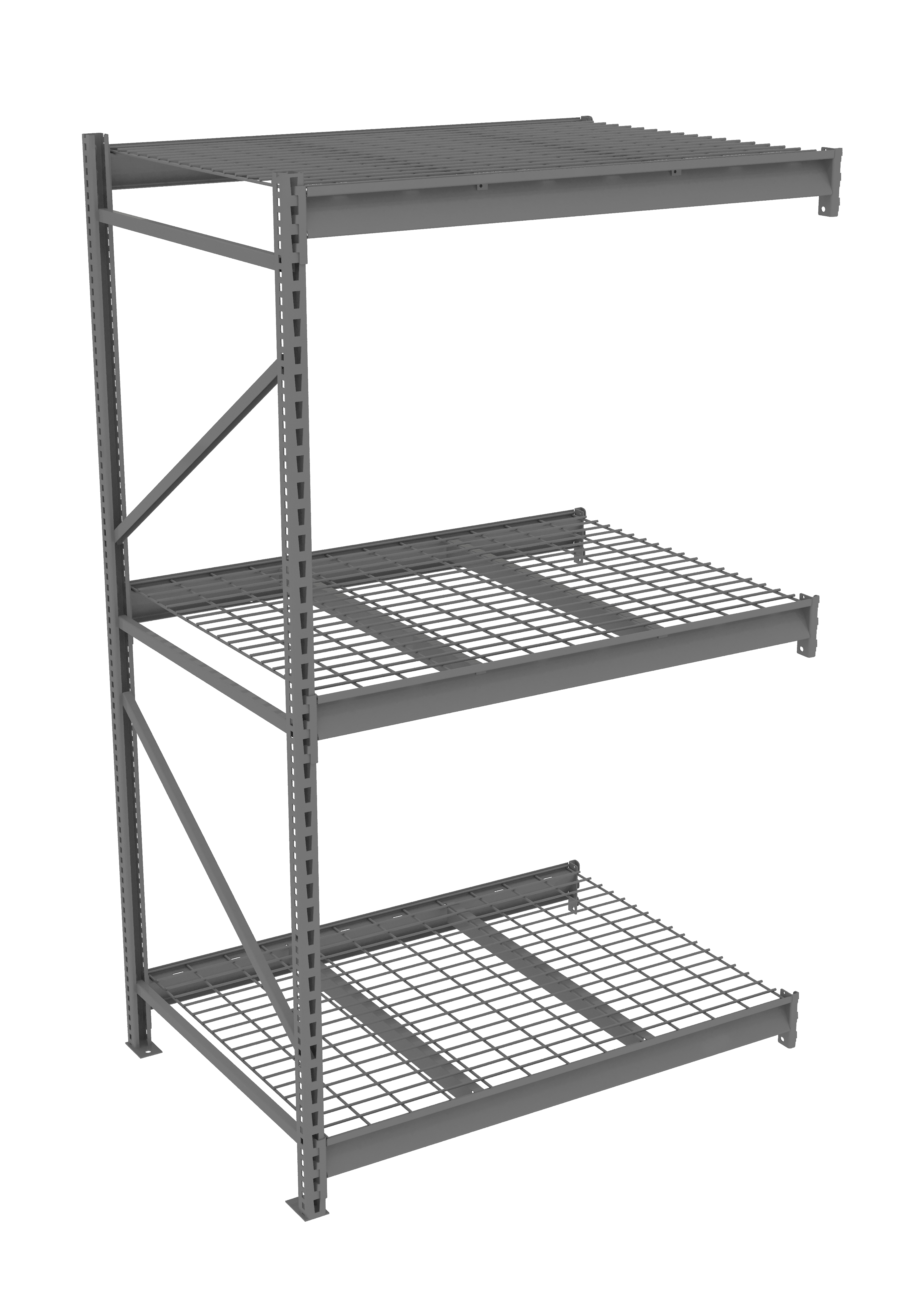 Tennsco Bulk Storage Rack Adder Unit With Wire Decking