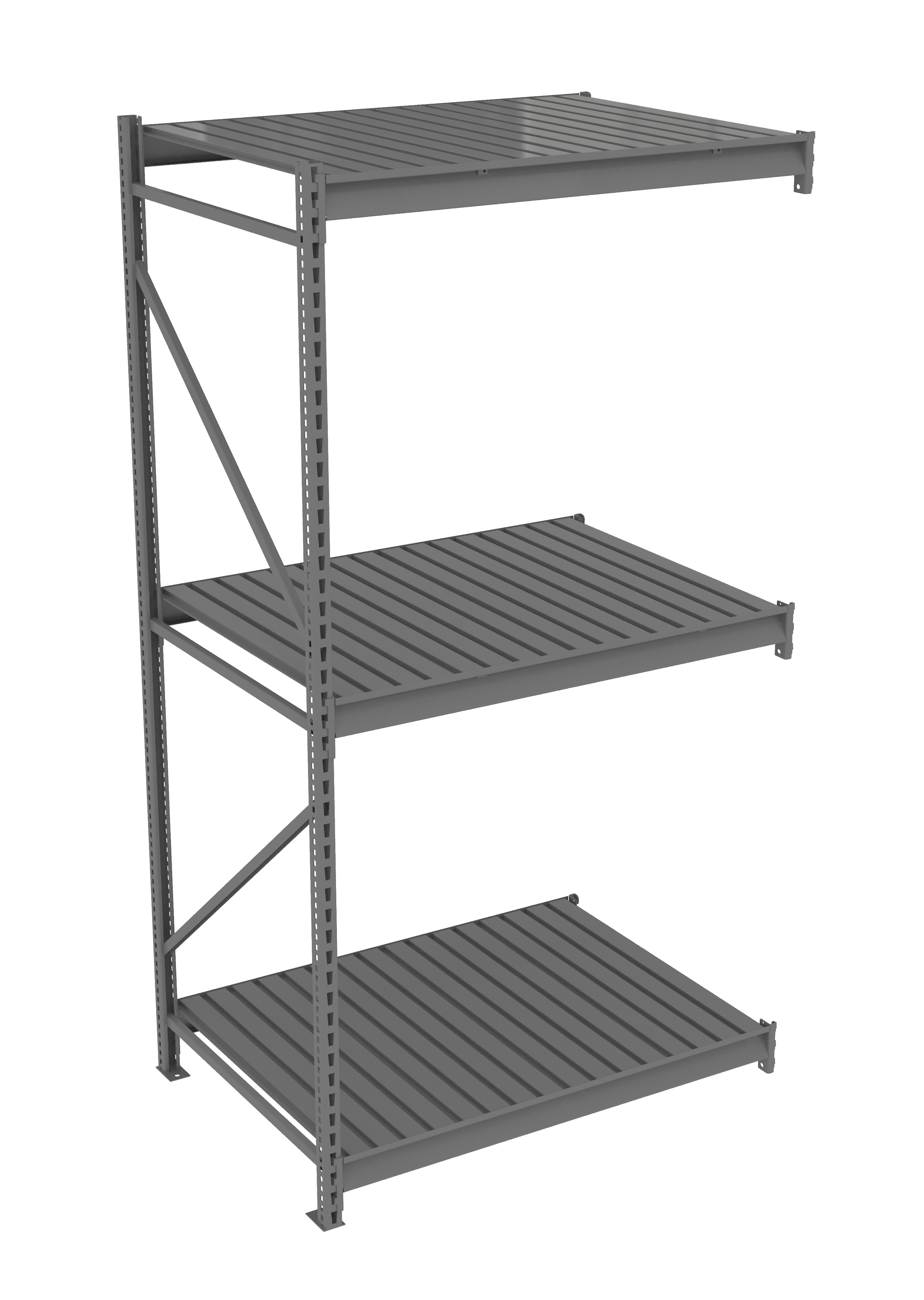Tennsco Bulk Storage Rack Adder Unit With Corrugated Decking