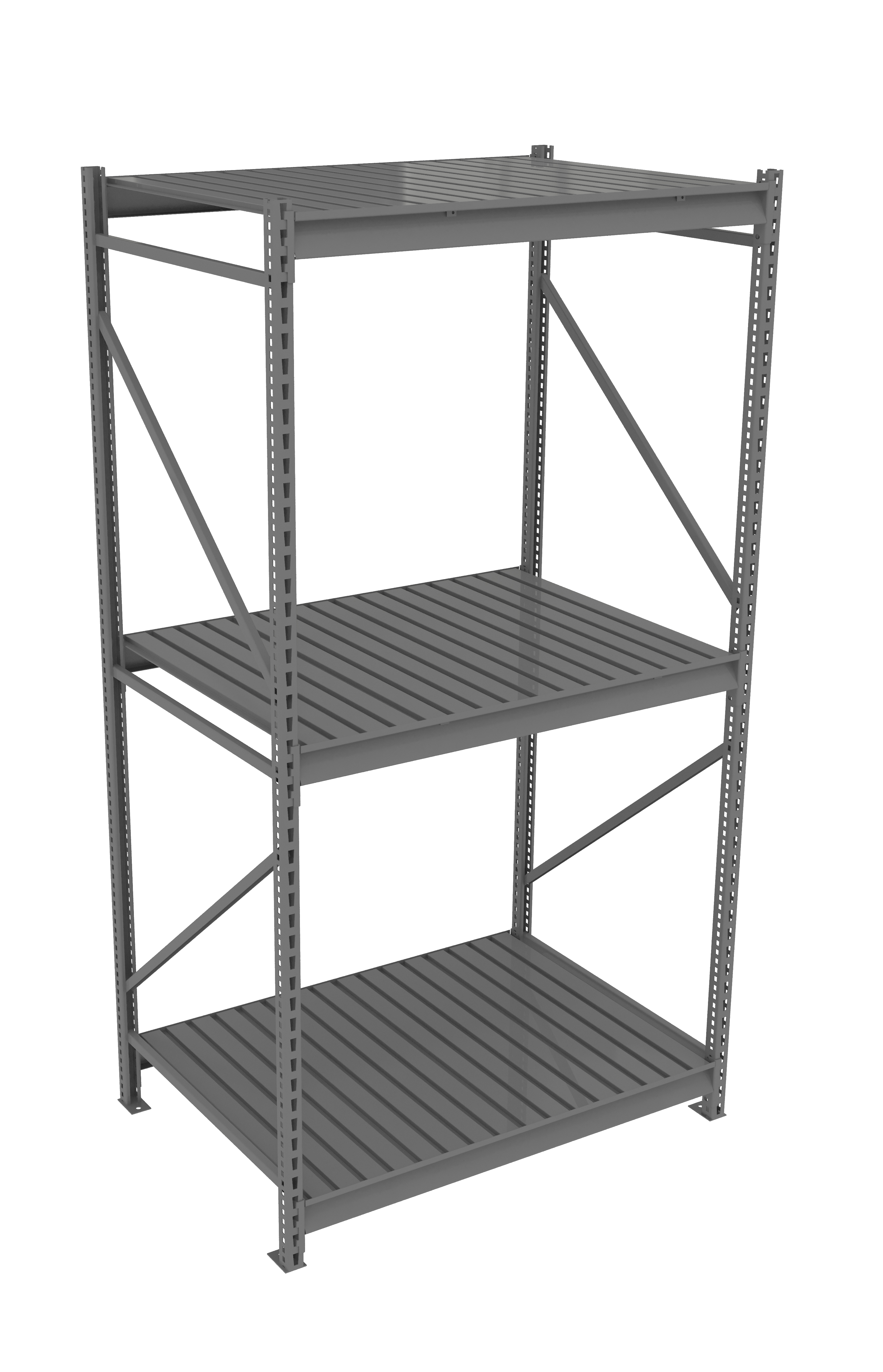 Tennsco Bulk Storage Rack Starter Unit With Corrugated Decking