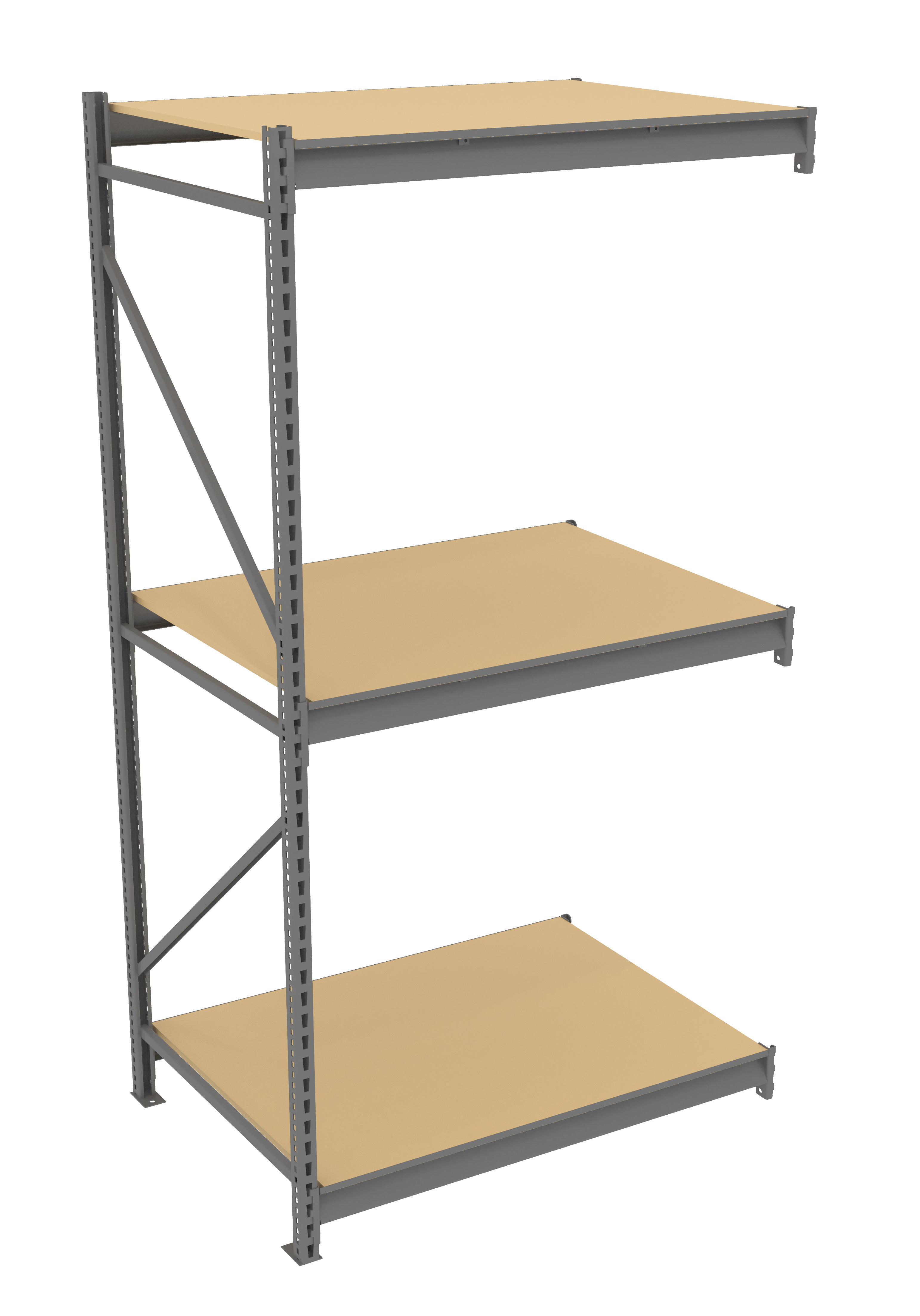 Tennsco Bulk Storage Rack Adder Unit With Particleboard Decking
