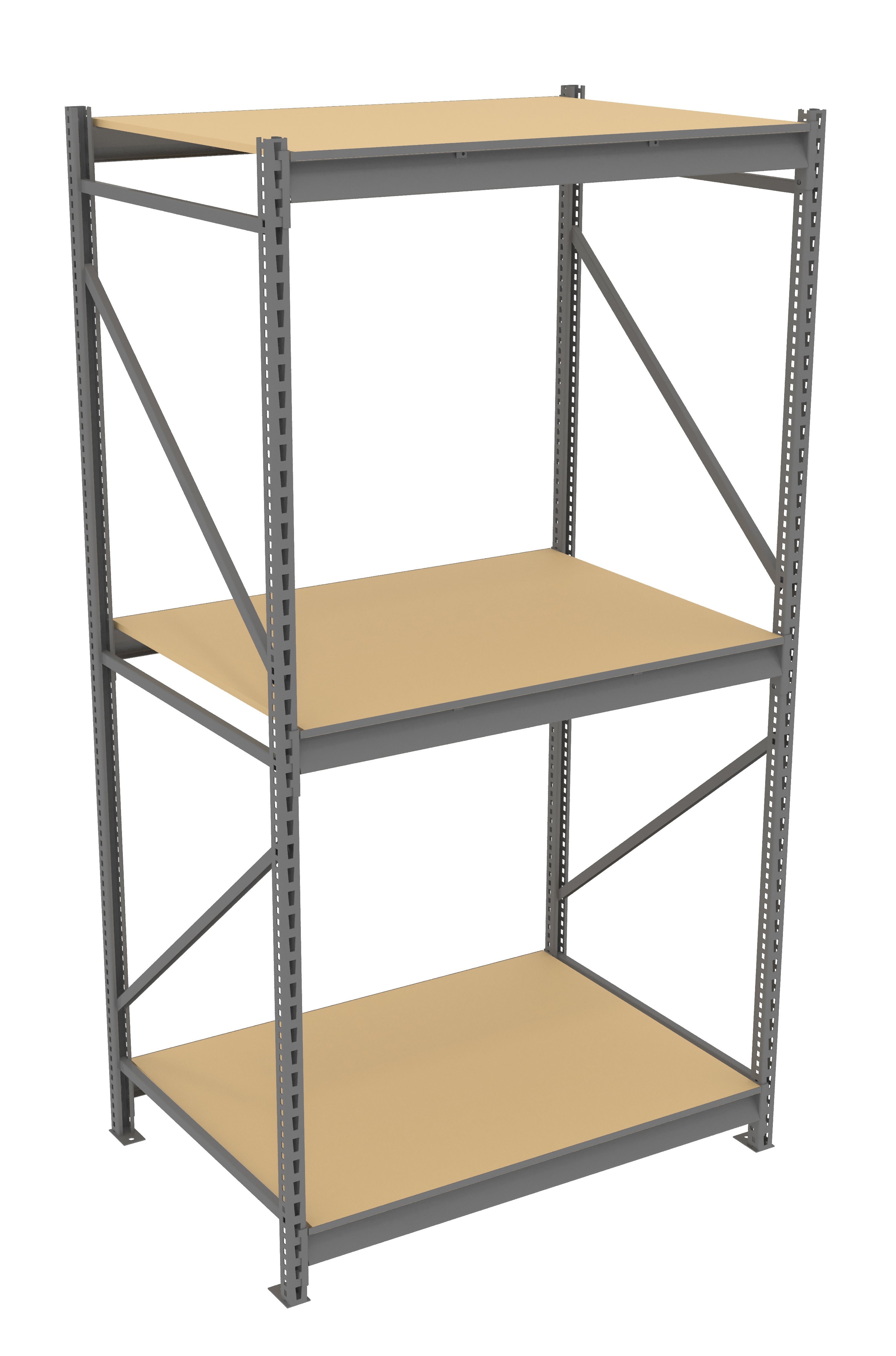 Tennsco Bulk Storage Rack Starter Unit With Particleboard Decking