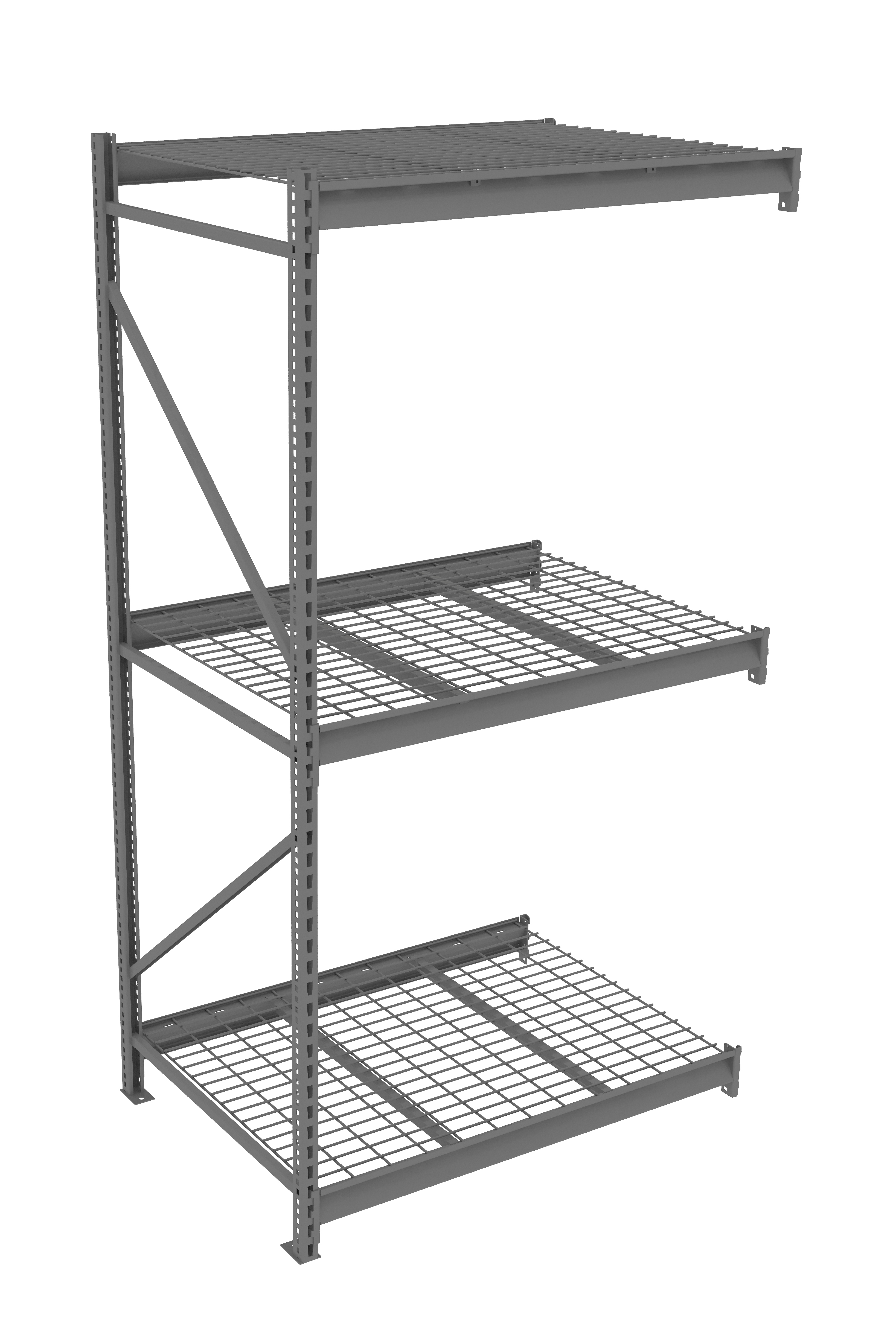 Tennsco Bulk Storage Rack Adder Unit With Wire Decking