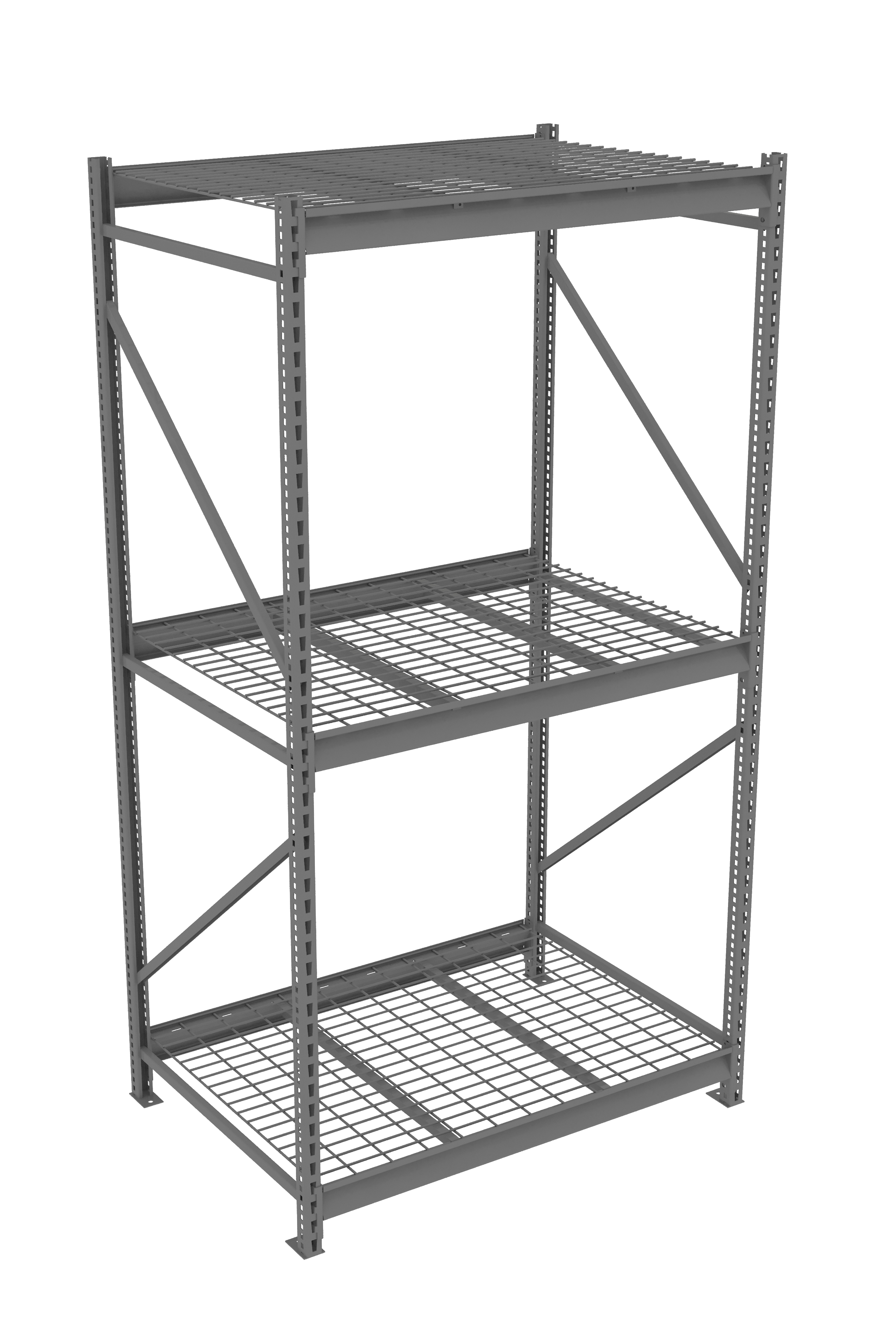 Tennsco Bulk Storage Rack Starter Unit With Wire Decking