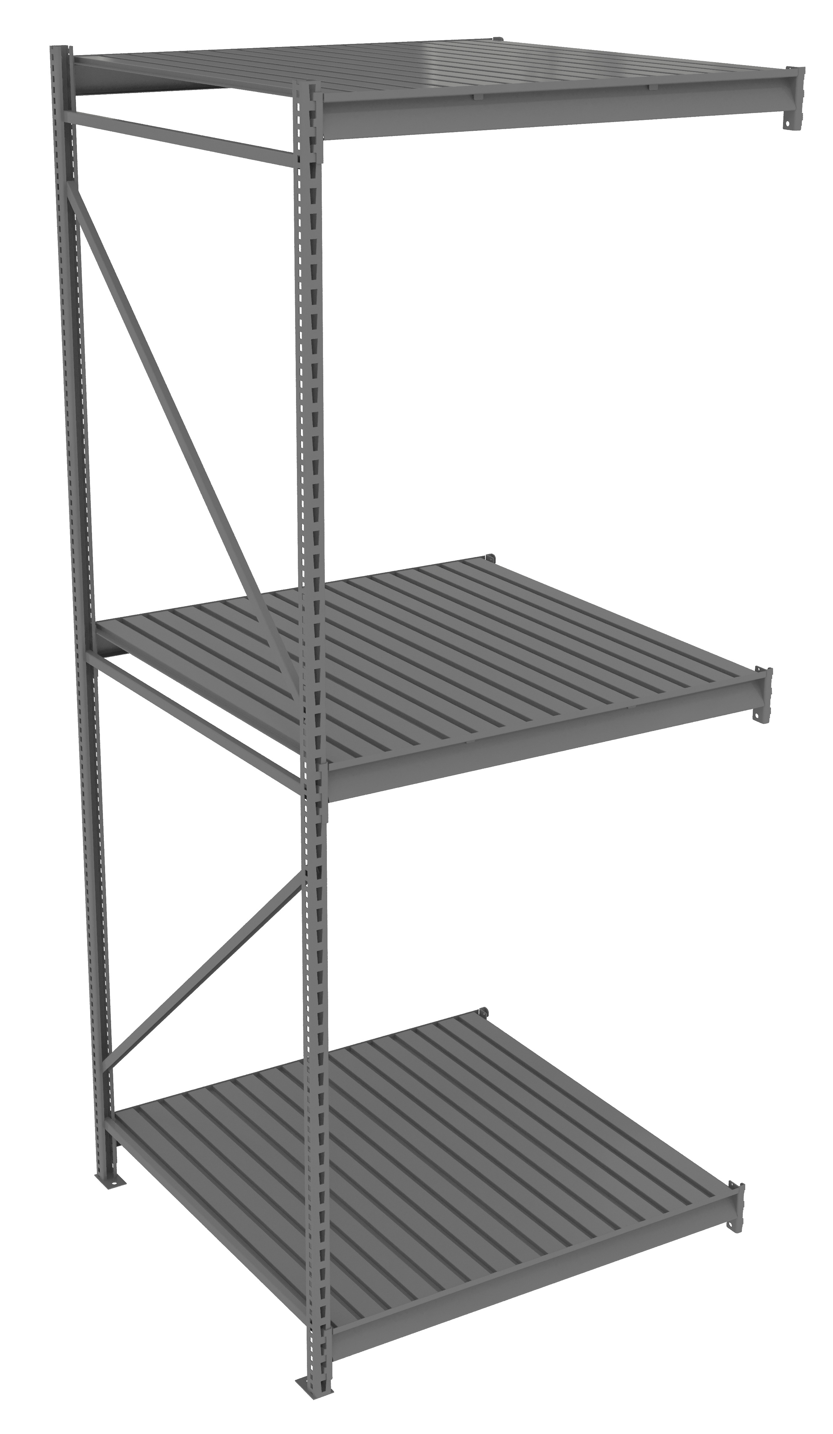 Tennsco Bulk Storage Rack Adder Unit With Corrugated Decking
