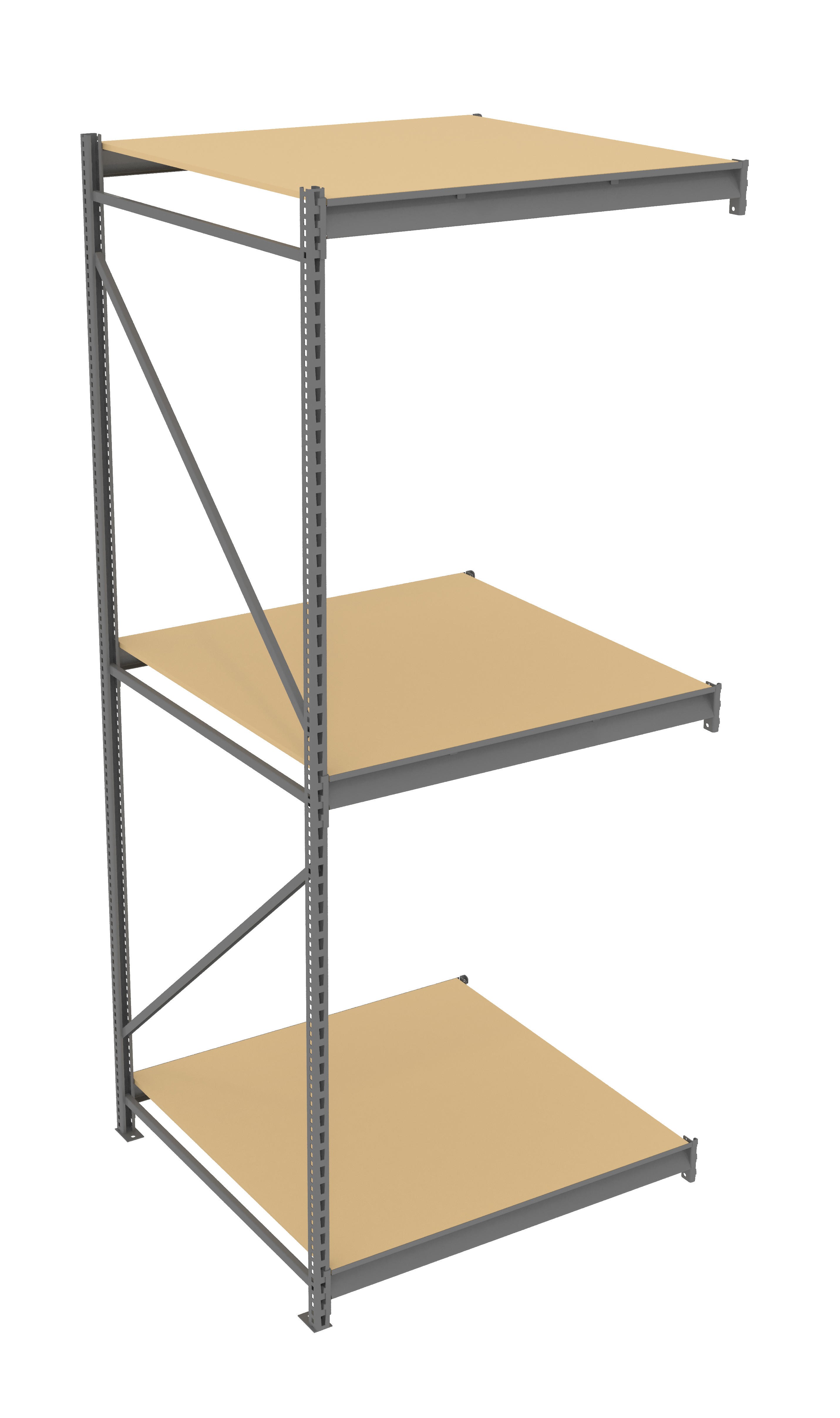 Tennsco Bulk Storage Rack Adder Unit With Particleboard Decking