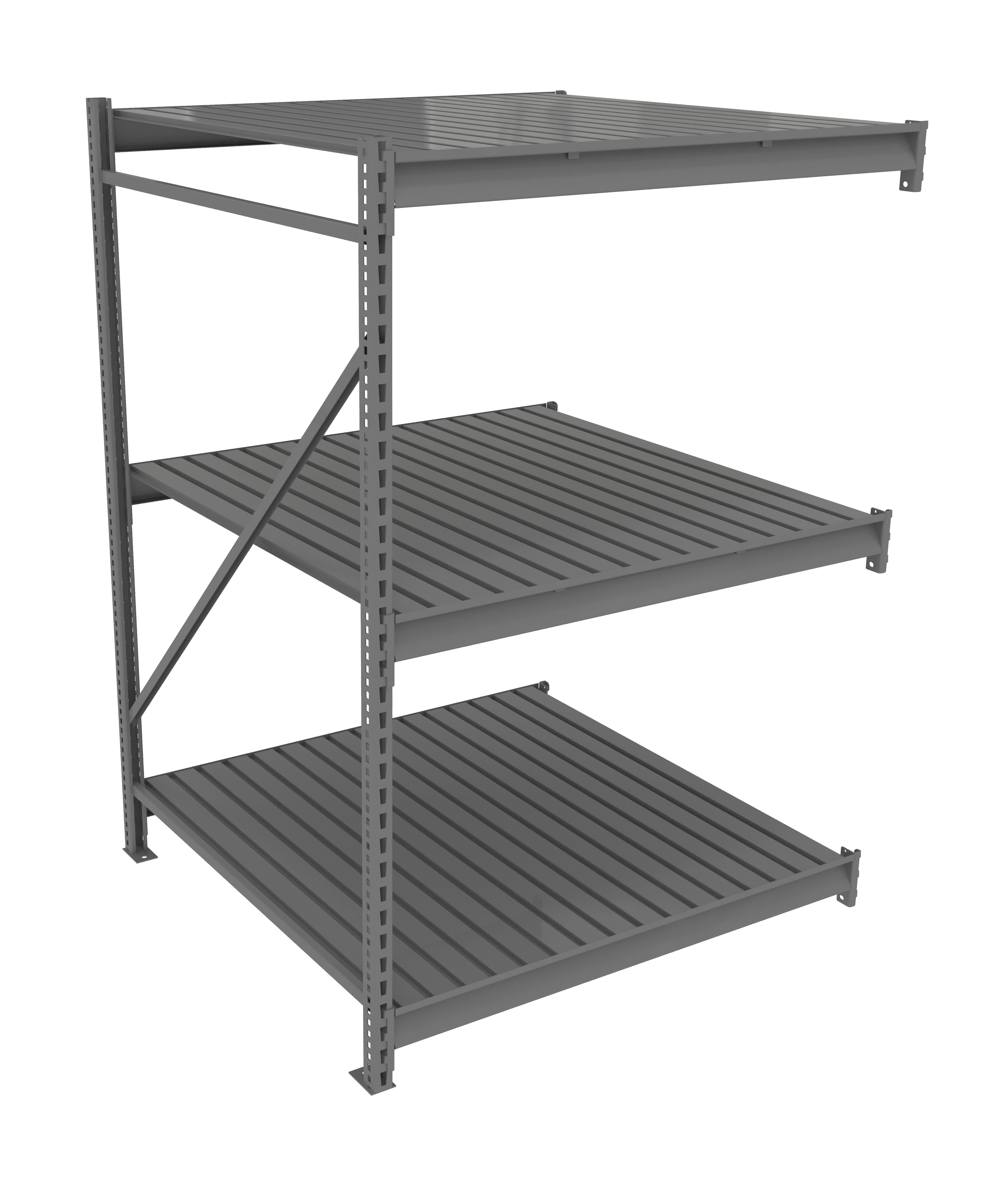 Tennsco Bulk Storage Rack Adder Unit With Corrugated Decking