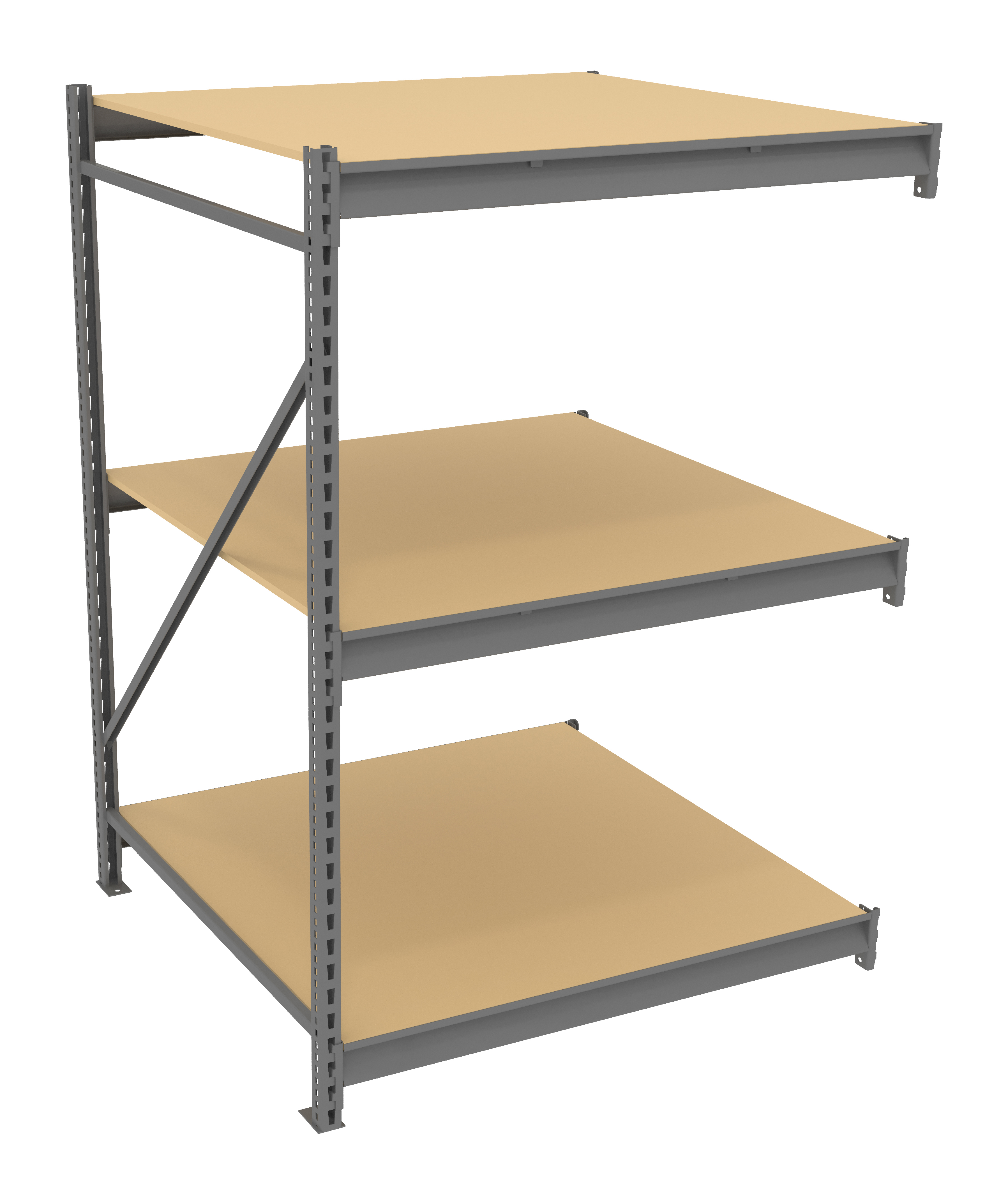 Tennsco Bulk Storage Rack Adder Unit With Particleboard Decking