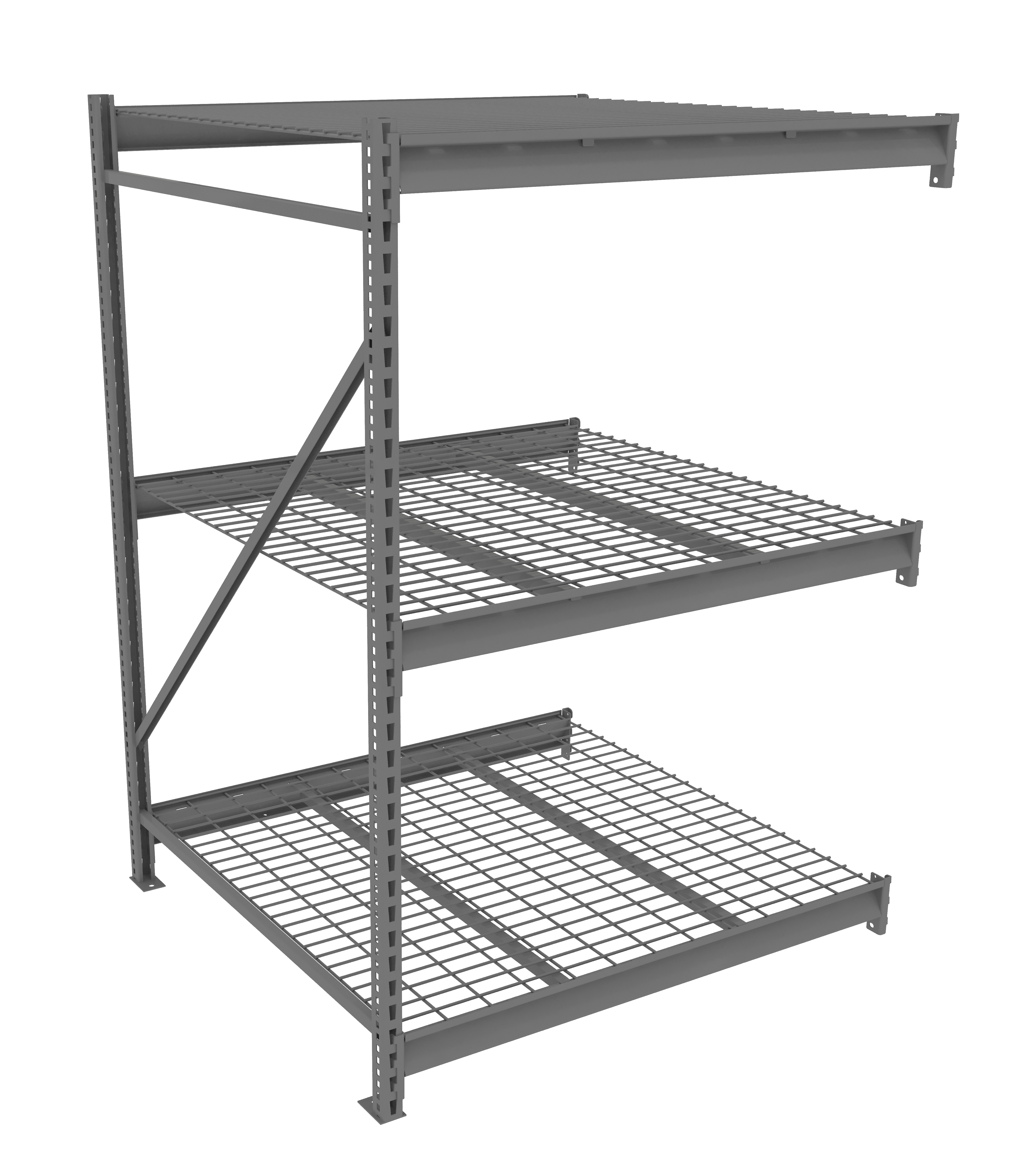 Tennsco Bulk Storage Rack Adder Unit With Wire Decking