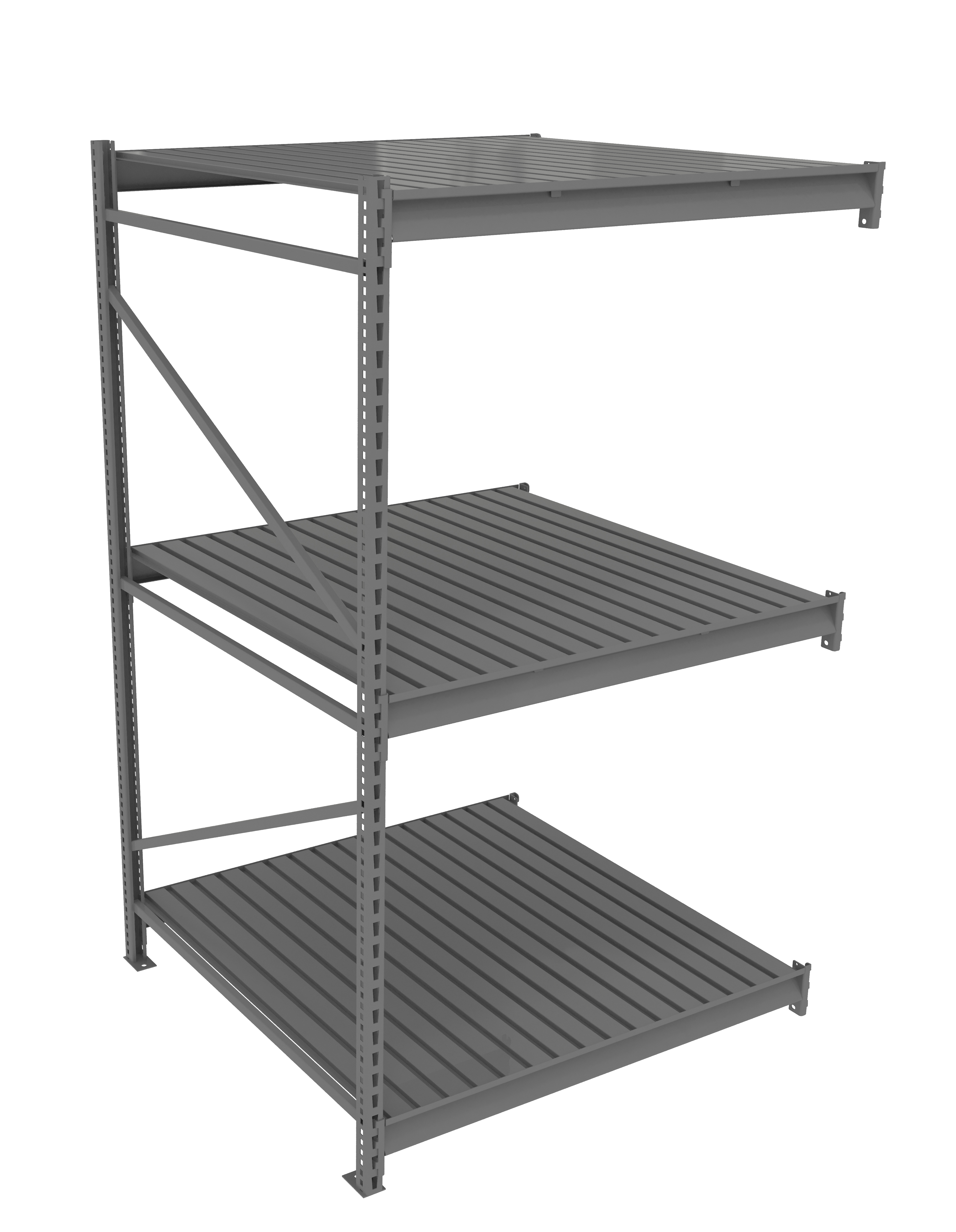 Tennsco Bulk Storage Rack Adder Unit With Corrugated Decking