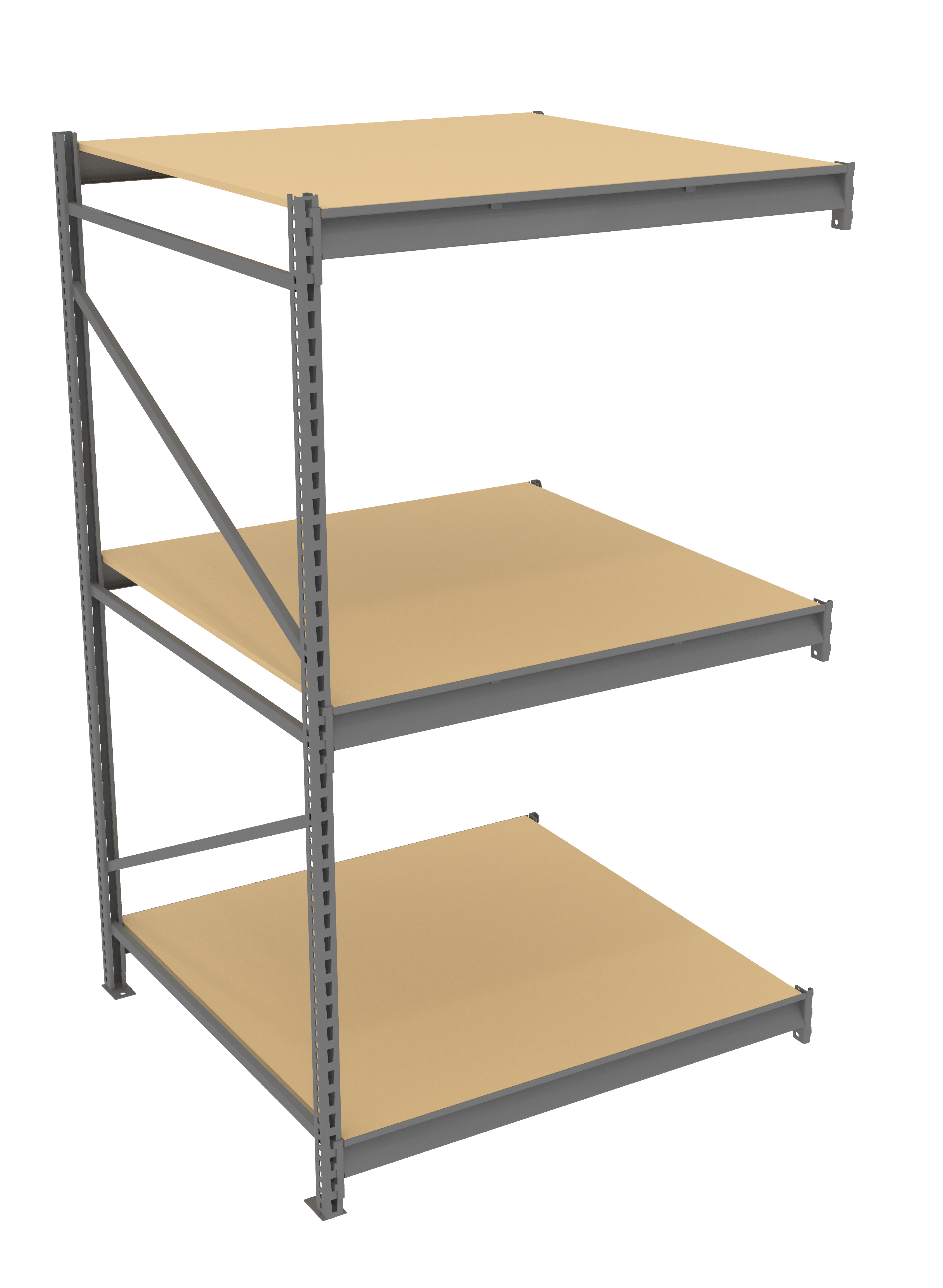 Tennsco Bulk Storage Rack Adder Unit With Particleboard Decking