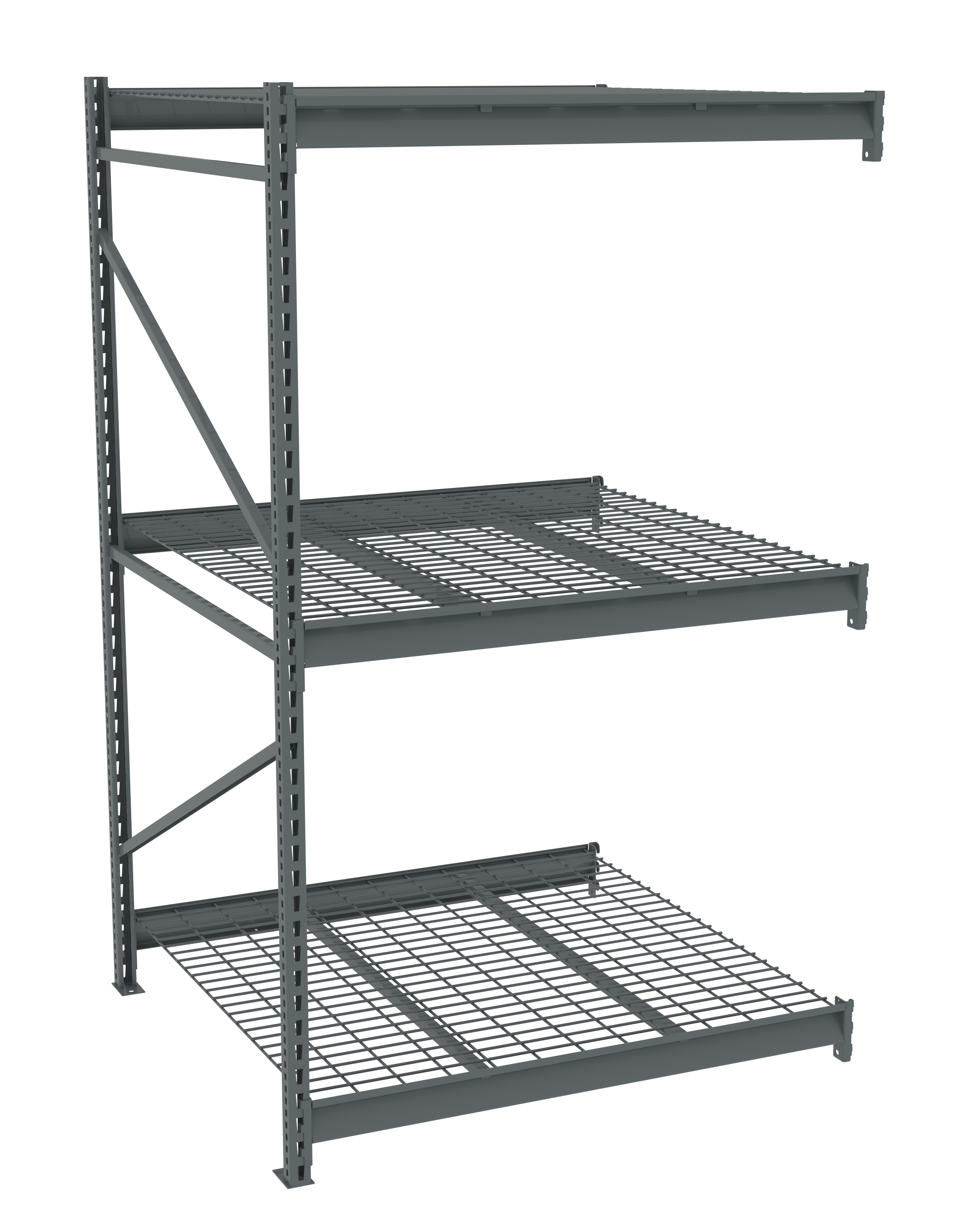 Tennsco Bulk Storage Rack Adder Unit With Wire Decking
