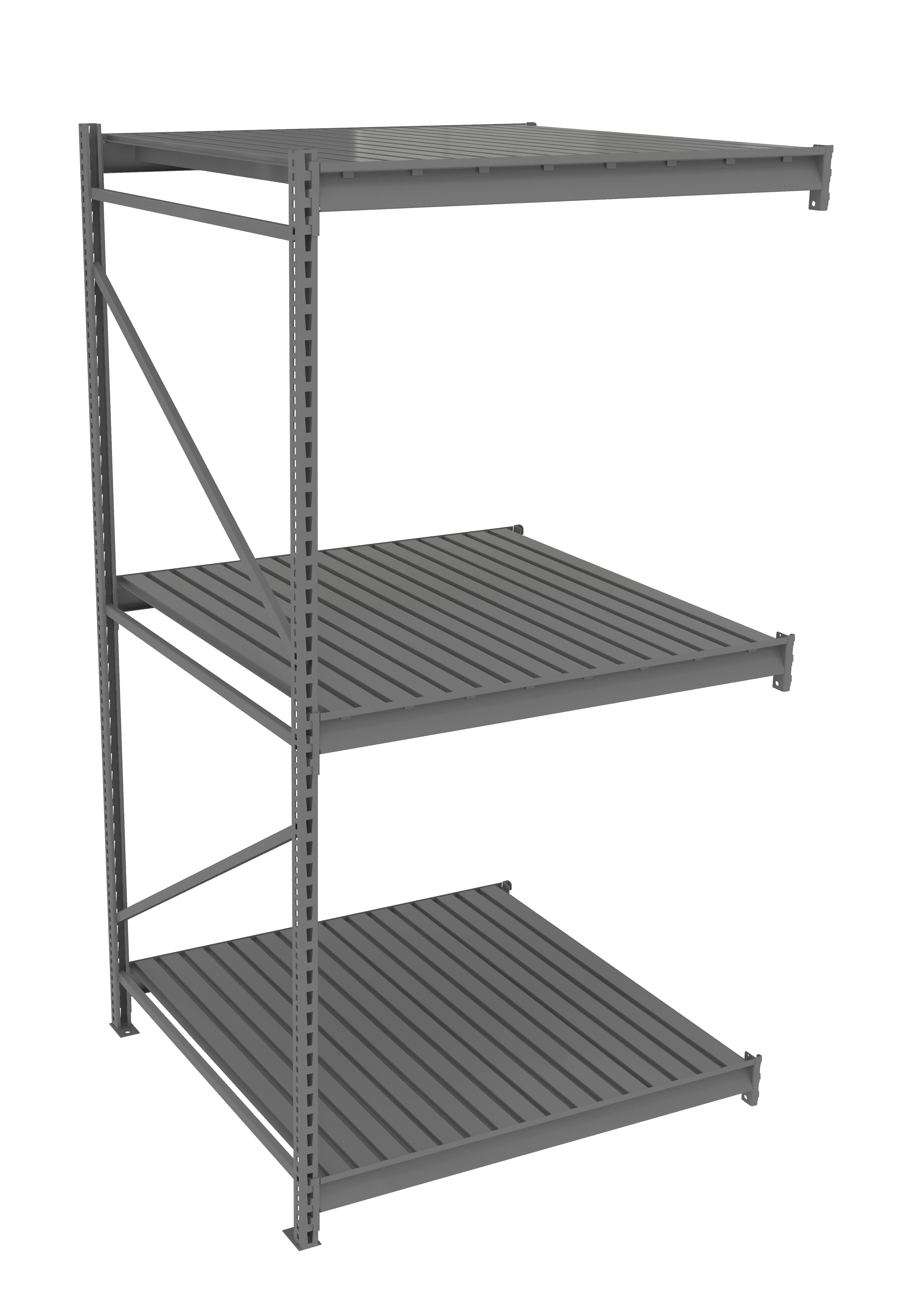 Tennsco Bulk Storage Rack Adder Unit With Corrugated Decking