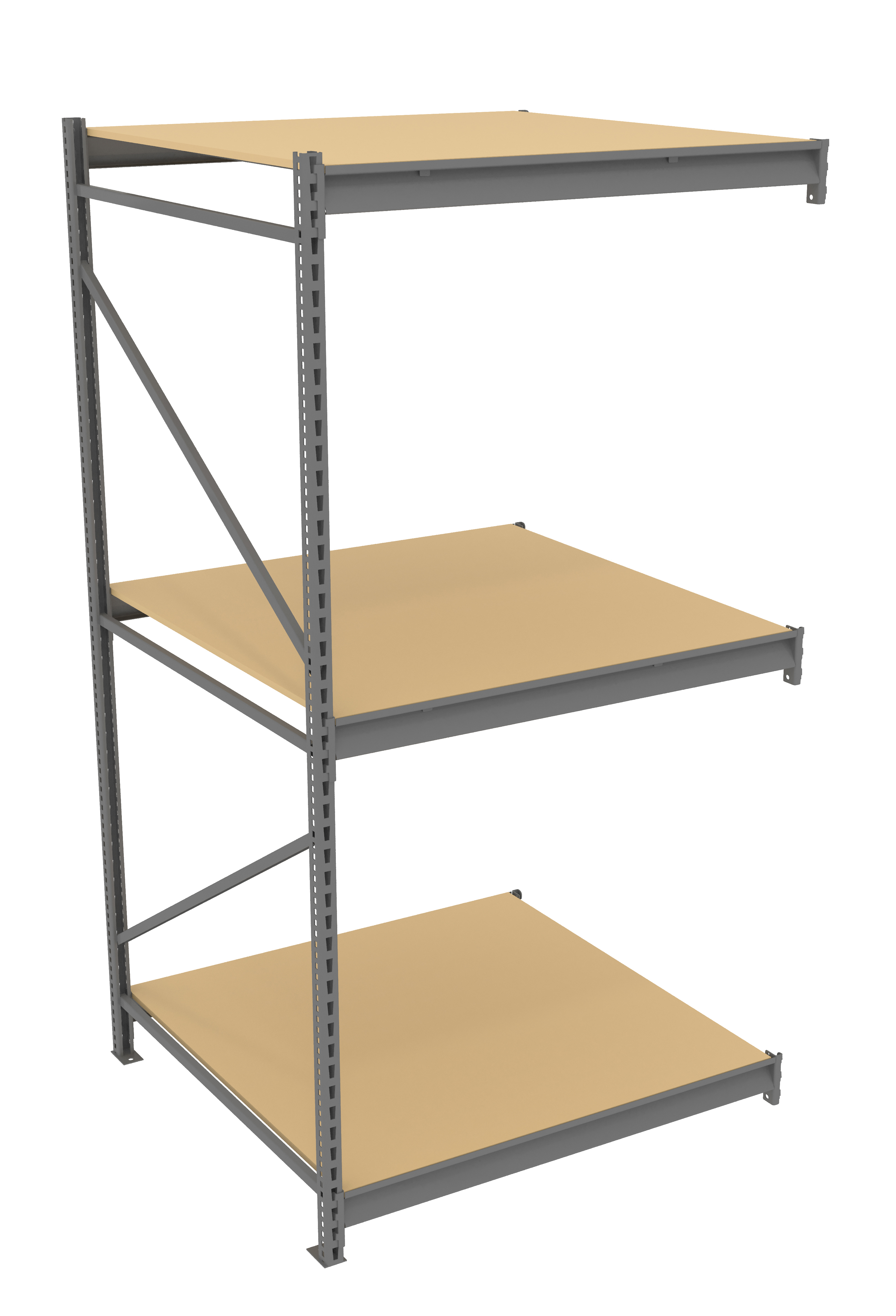 Tennsco Bulk Storage Rack Adder Unit With Particleboard Decking