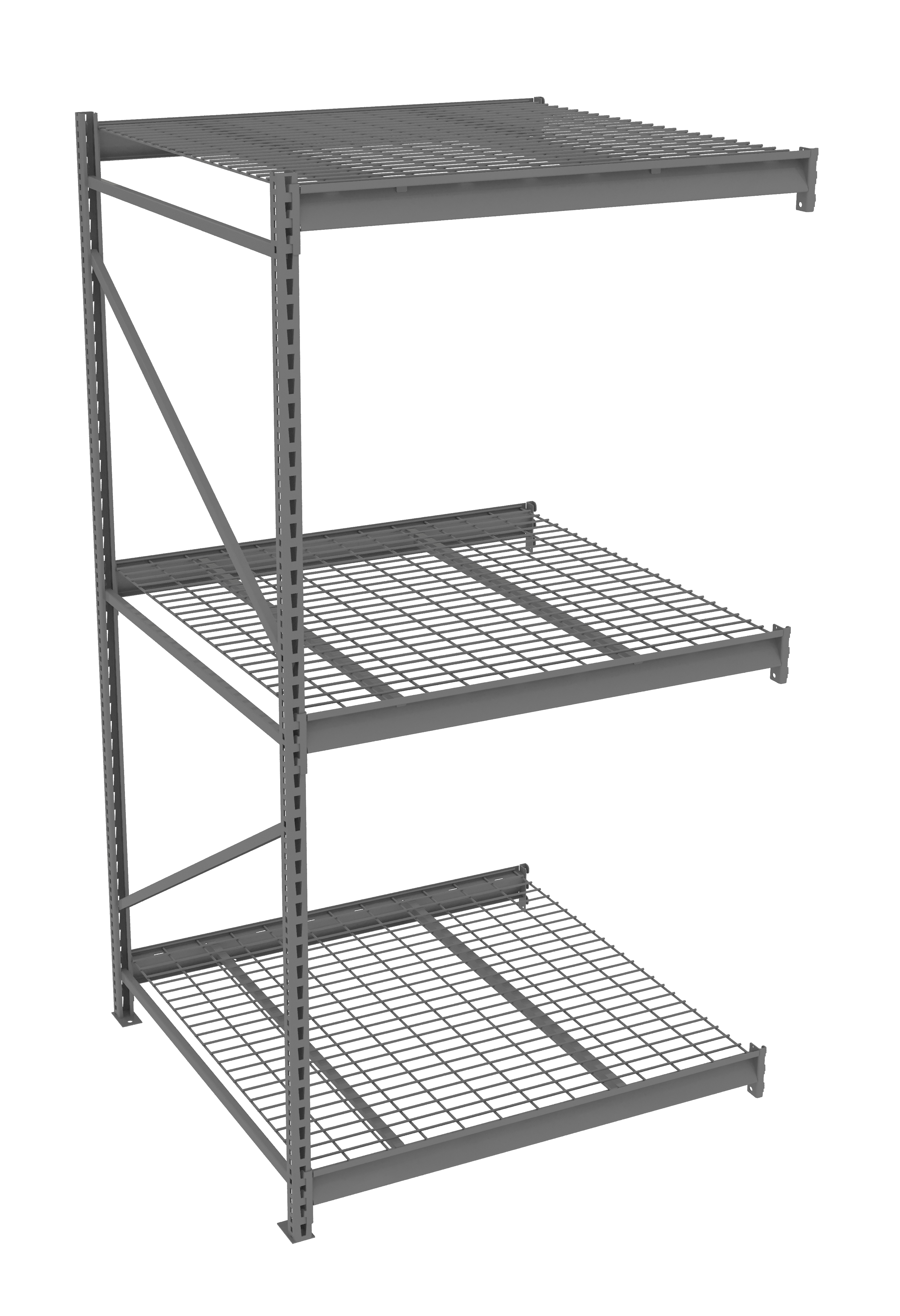 Tennsco Bulk Storage Rack Adder Unit With Wire Decking