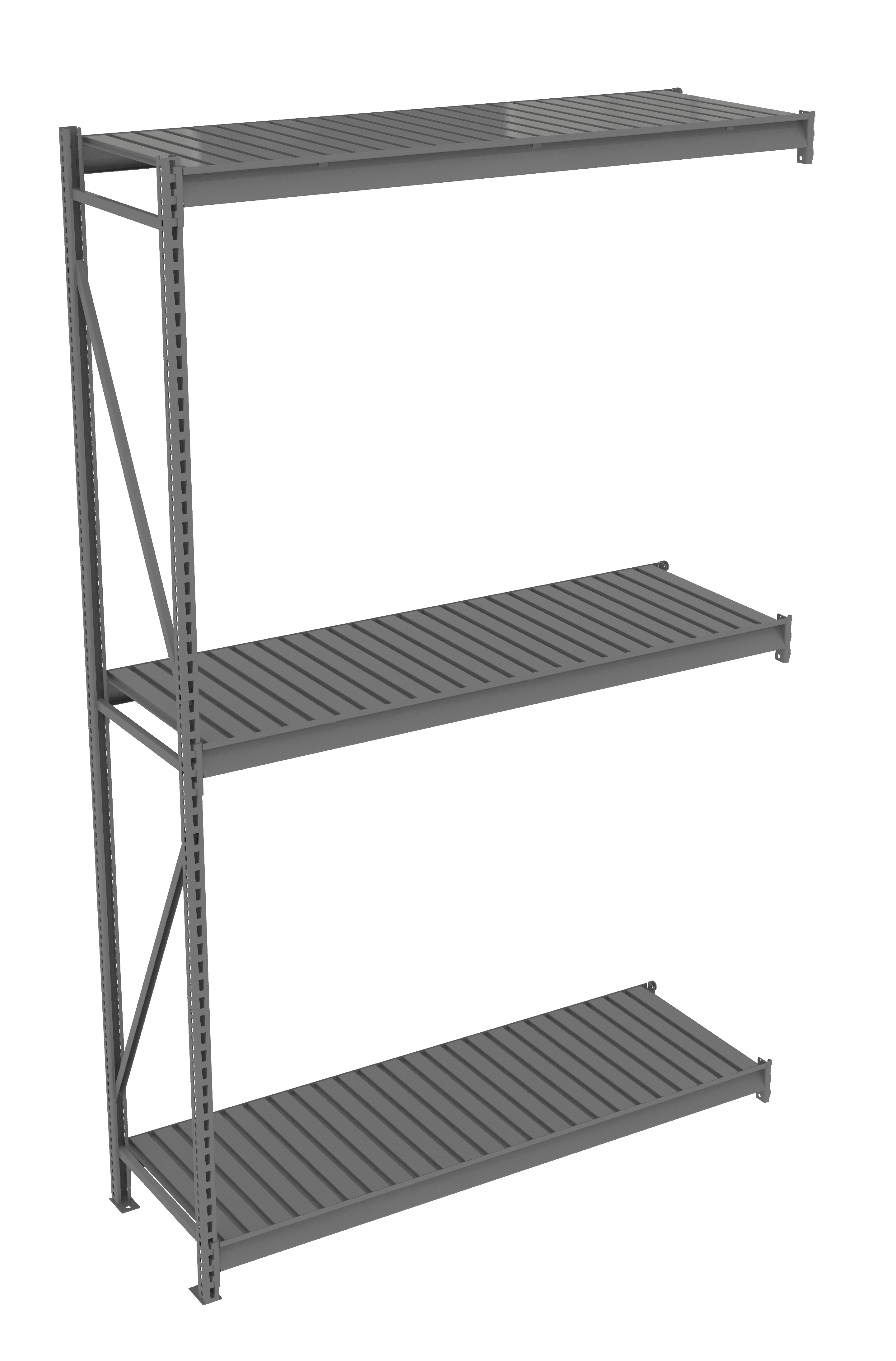 Tennsco Bulk Storage Rack Adder Unit With Corrugated Decking