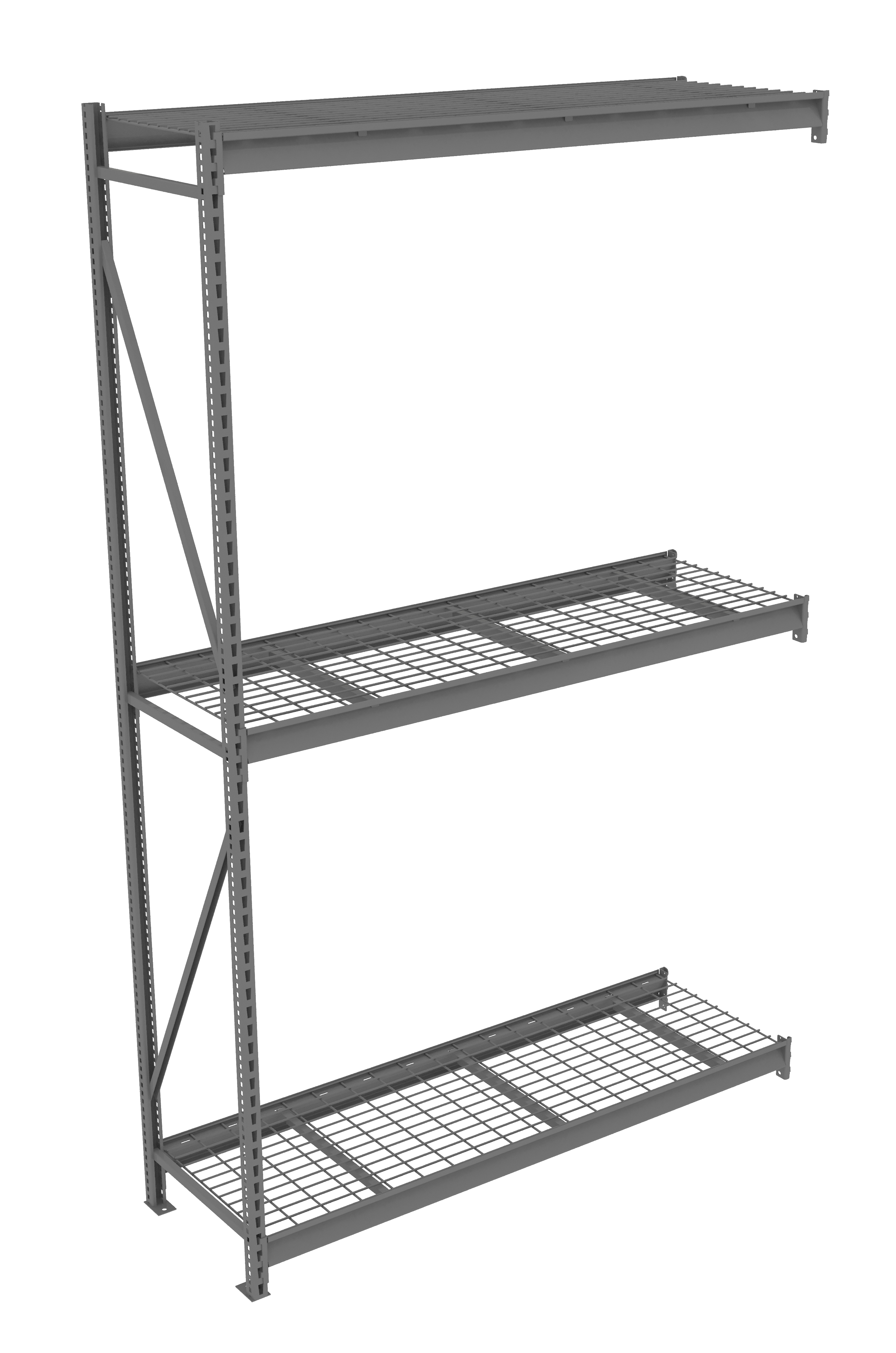 Tennsco Bulk Storage Rack Adder Unit With Wire Decking
