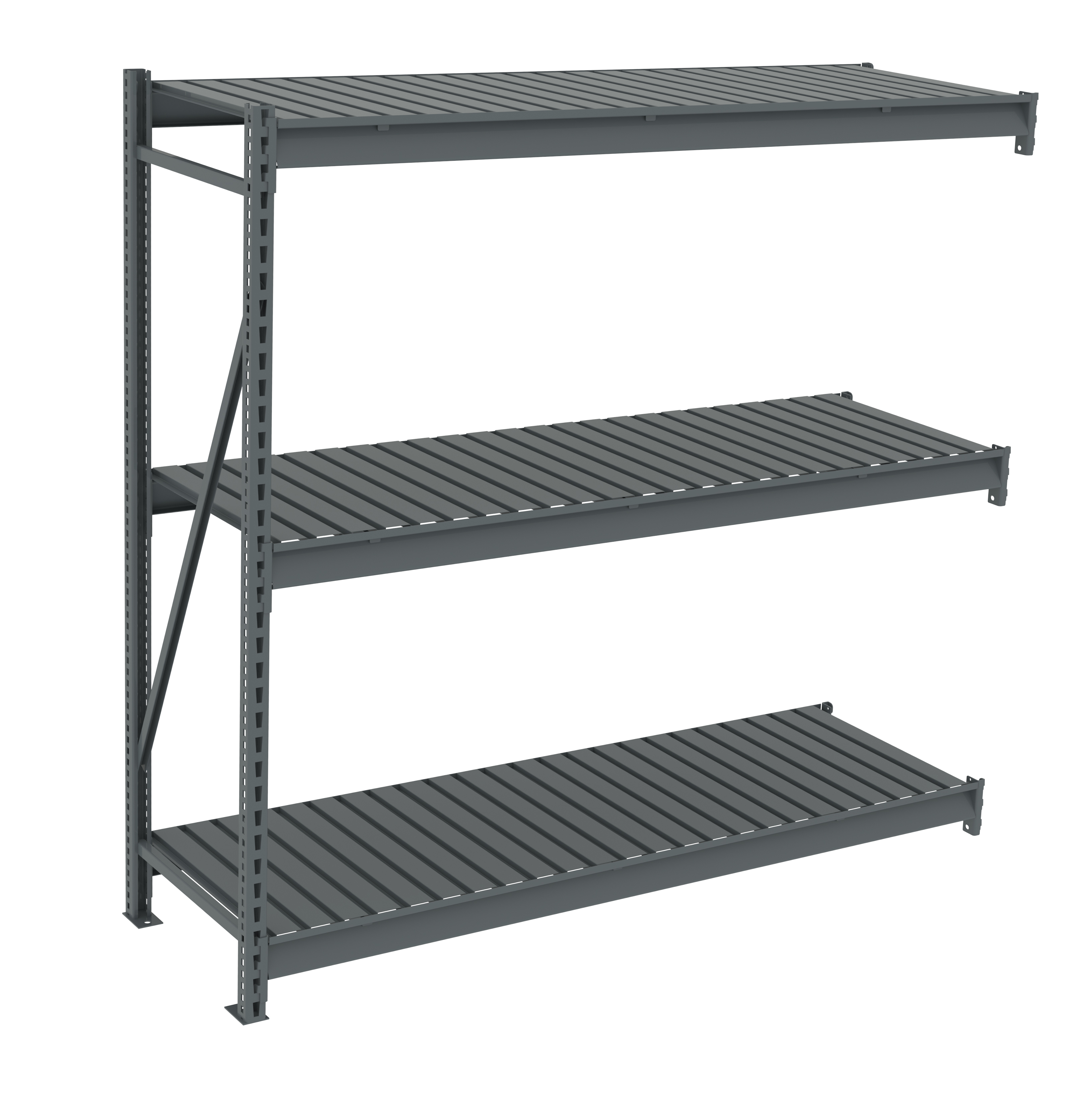 Tennsco Bulk Storage Rack Adder Unit With Corrugated Decking