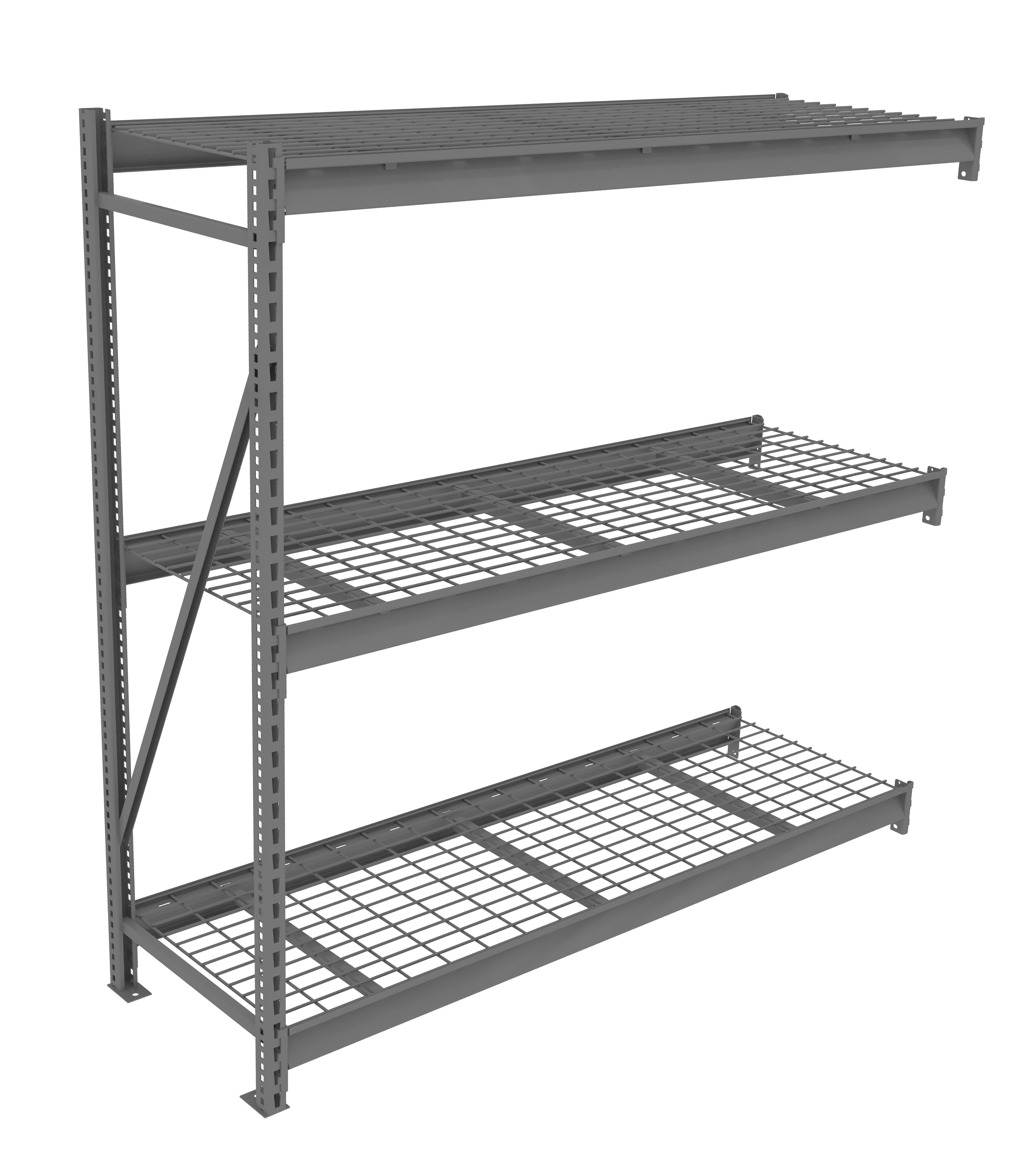 Tennsco Bulk Storage Rack Adder Unit With Wire Decking