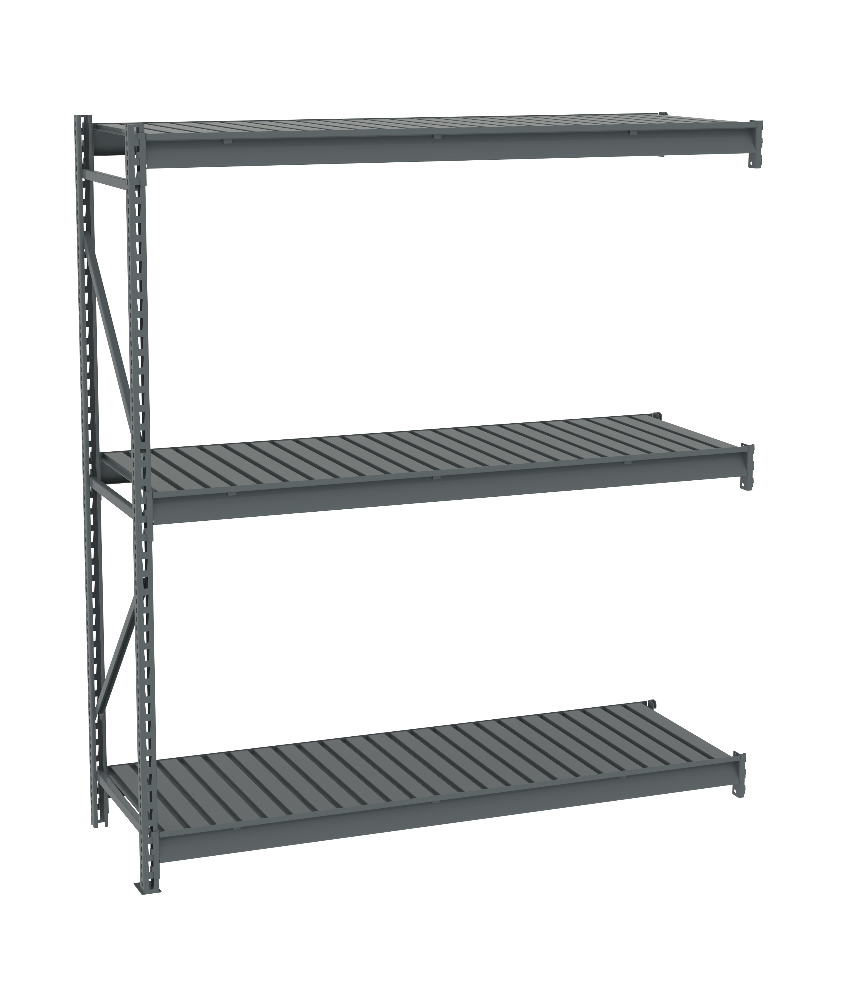 Tennsco Bulk Storage Rack Adder Unit With Corrugated Decking