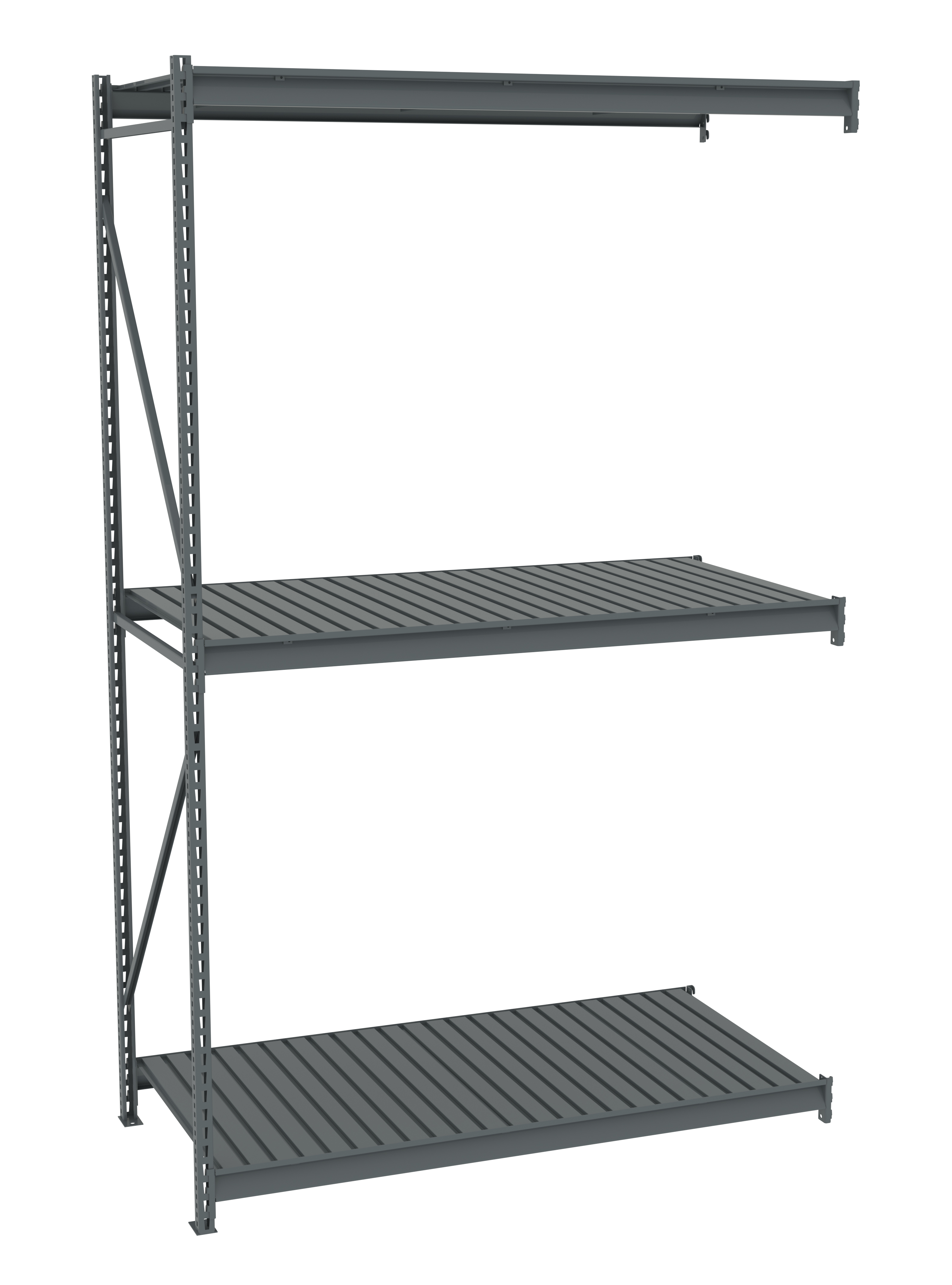 Tennsco Bulk Storage Rack Adder Unit With Corrugated Decking