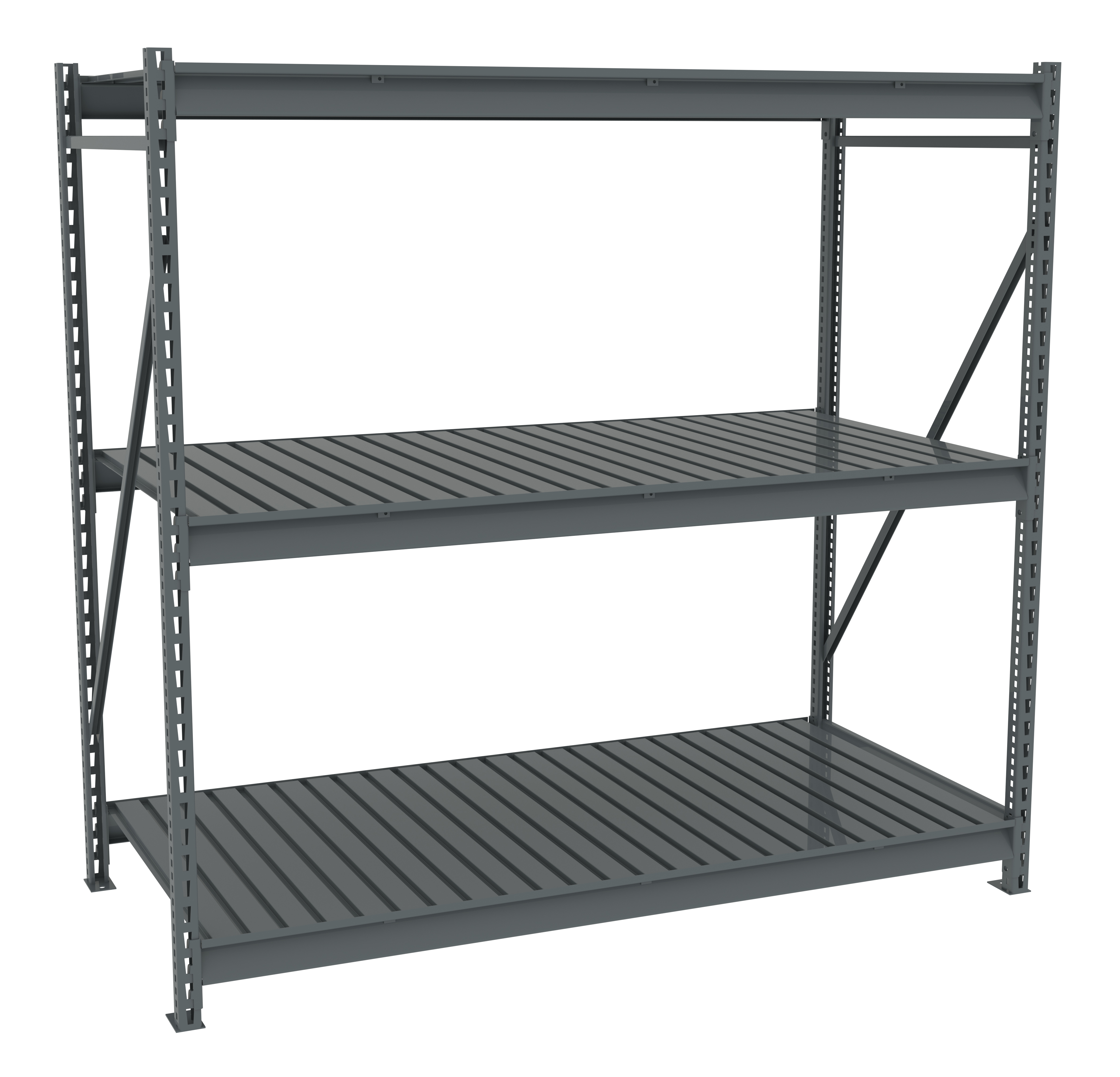 Tennsco Bulk Storage Rack Starter Unit With Corrugated Decking