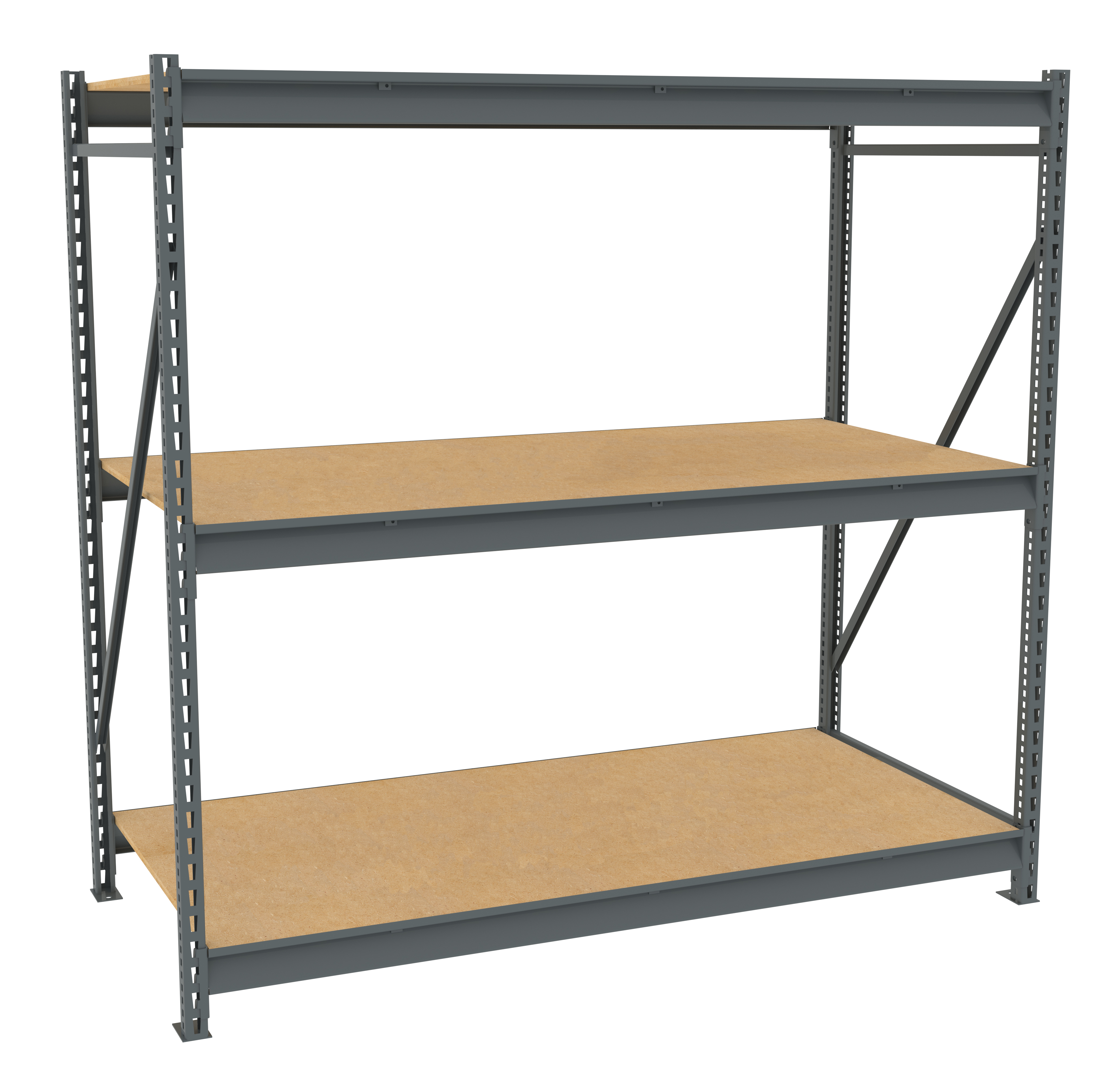 Tennsco Bulk Storage Rack Starter Unit With Particleboard Decking