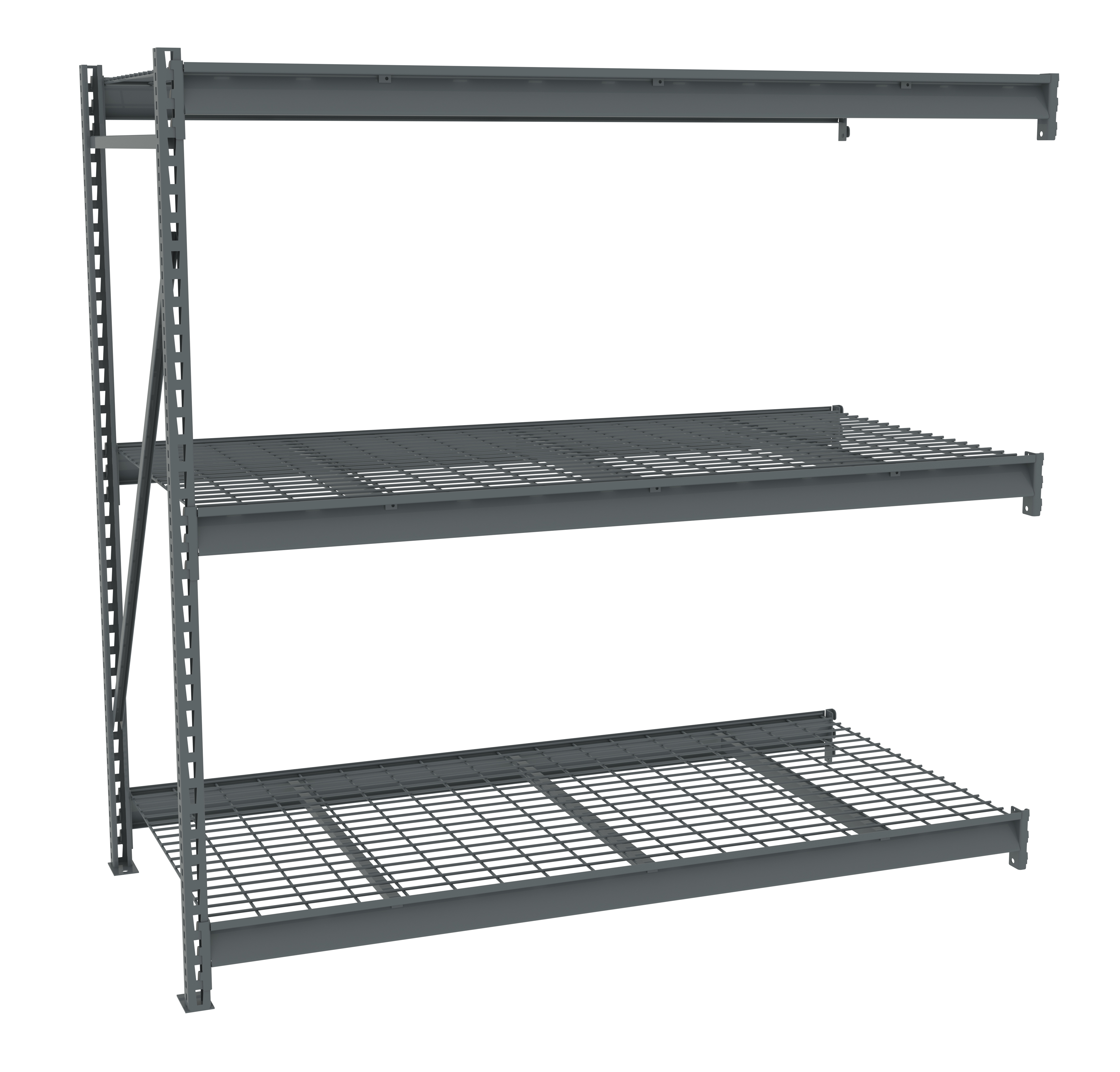 Tennsco Bulk Storage Rack Adder Unit With Wire Decking