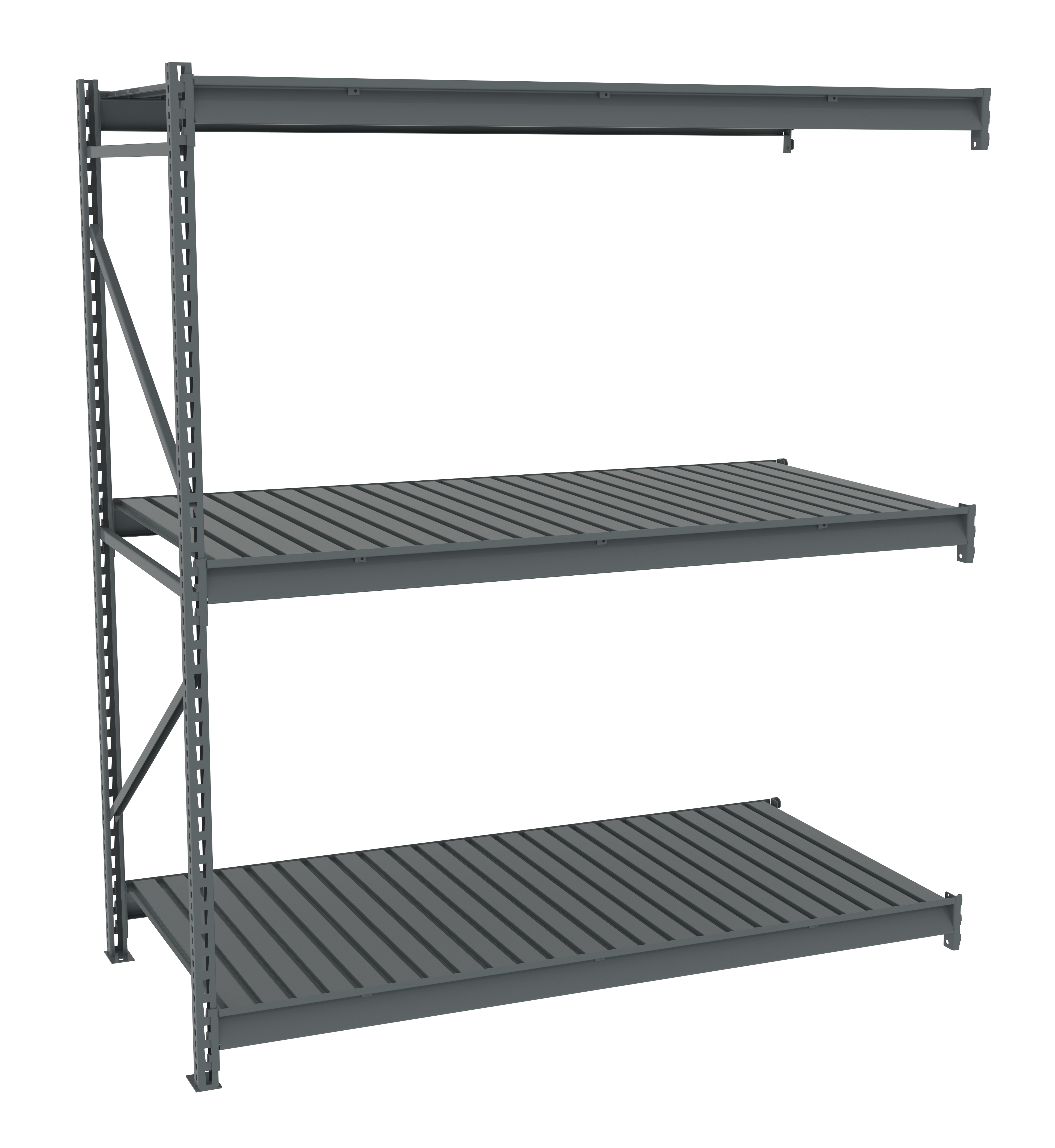 Tennsco Bulk Storage Rack Adder Unit With Corrugated Decking