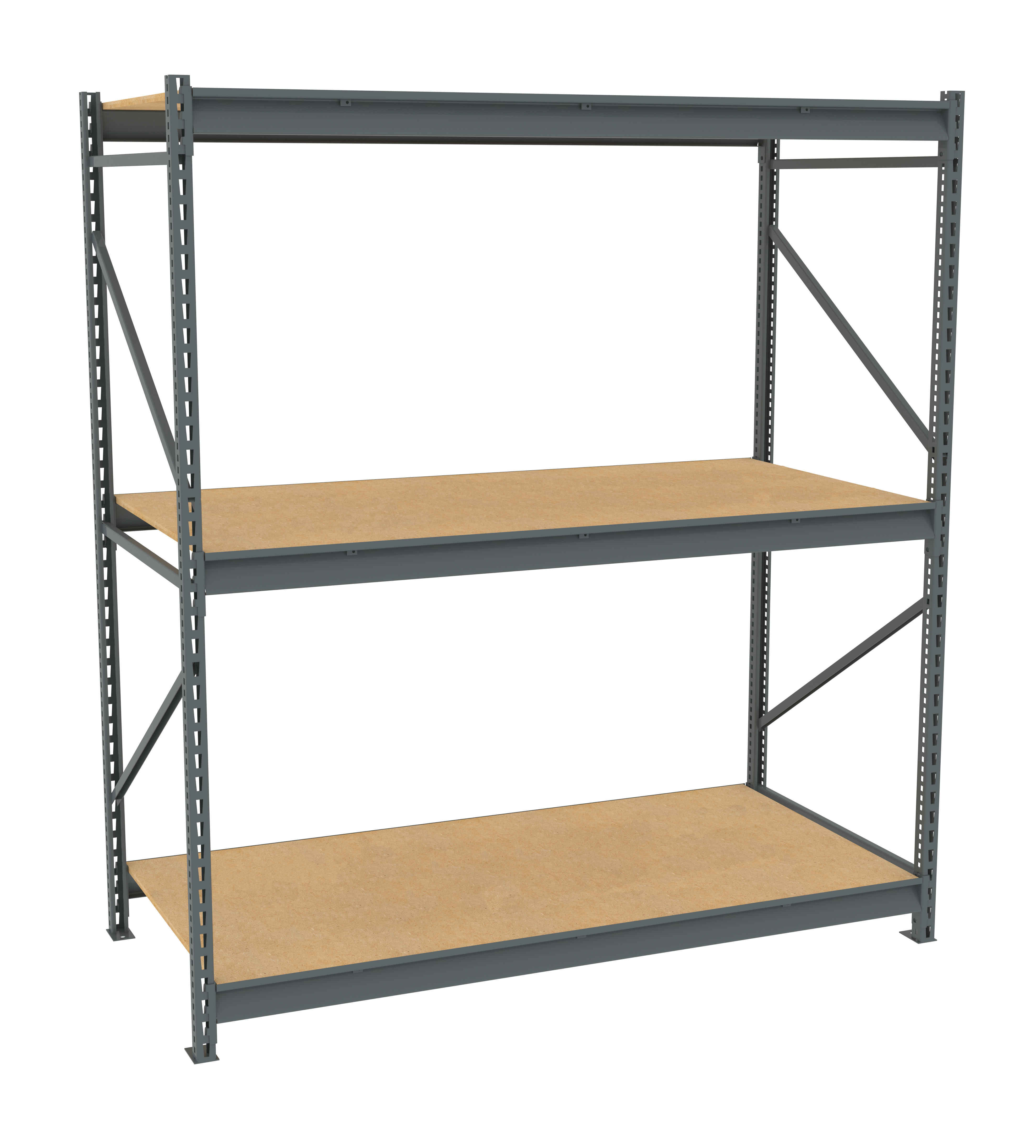 Tennsco Bulk Storage Rack Starter Unit With Particleboard Decking